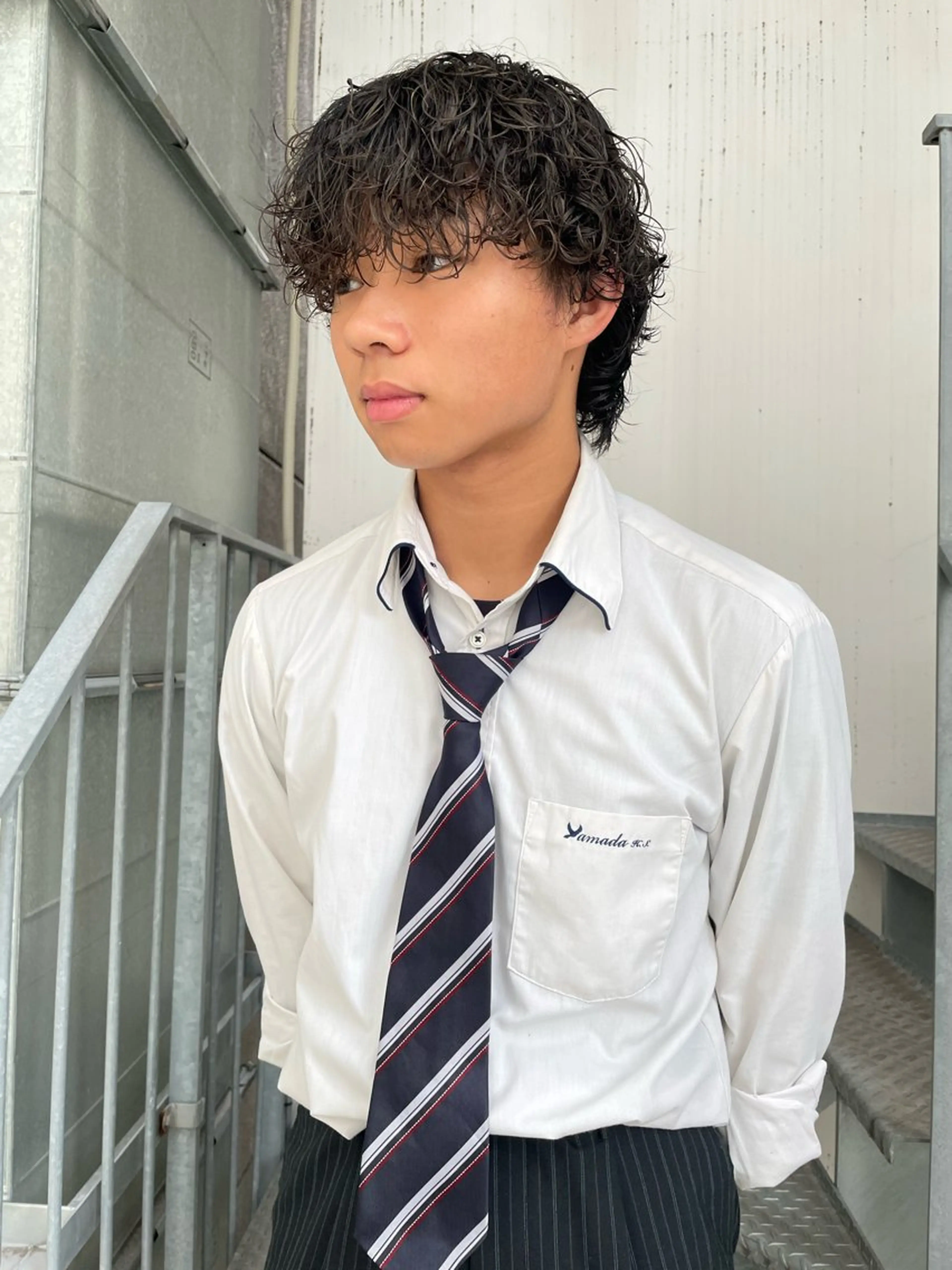 パーマ メンズ カット パーマ SITEN 淀屋橋 /肥後橋きべひろまさのヘアスタイル