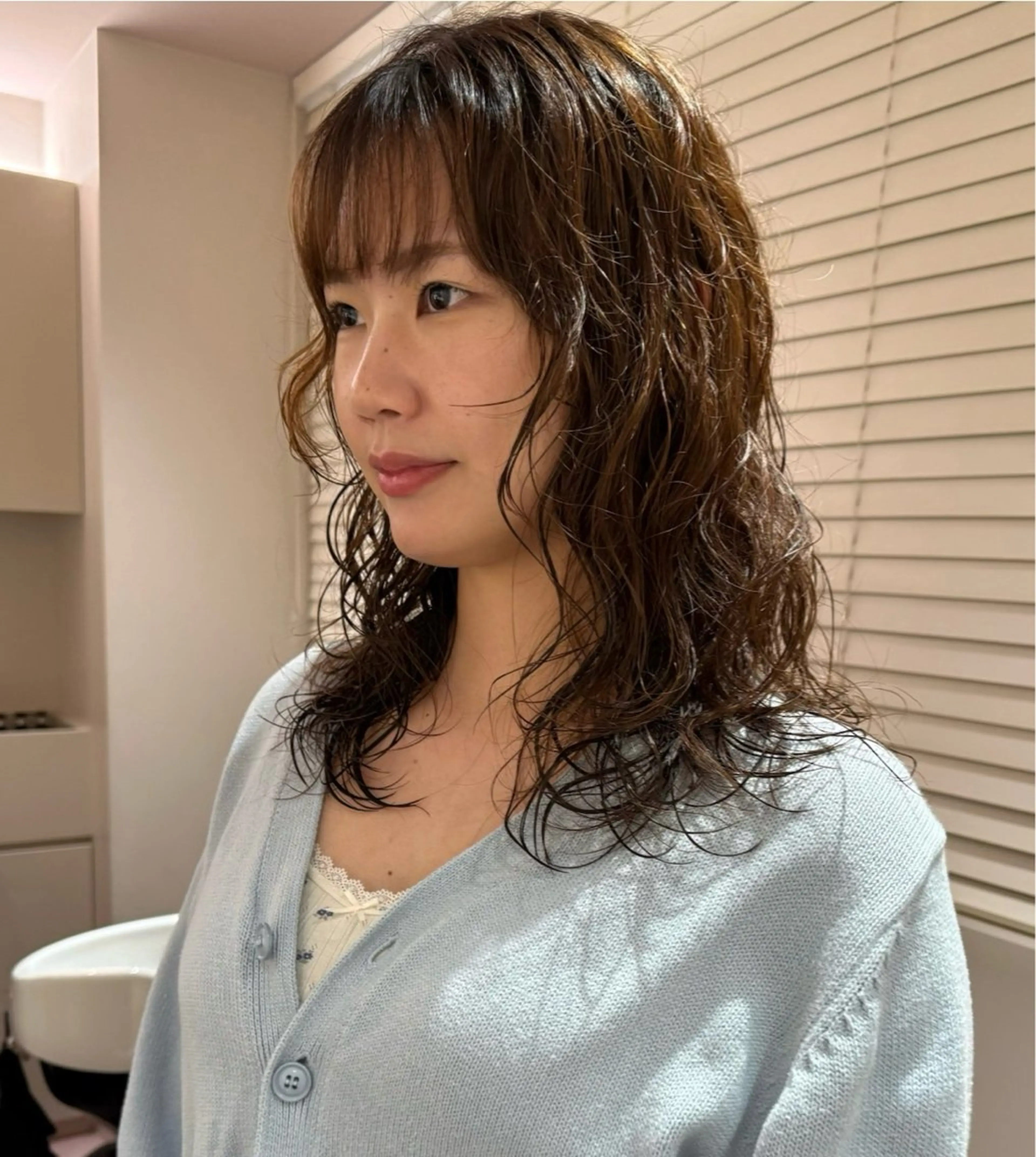 ロング パーマ ニュアンスパーマ カット パーマ mile所属・mei 🌔 似合わせヘルシーヘアのヘアスタイル