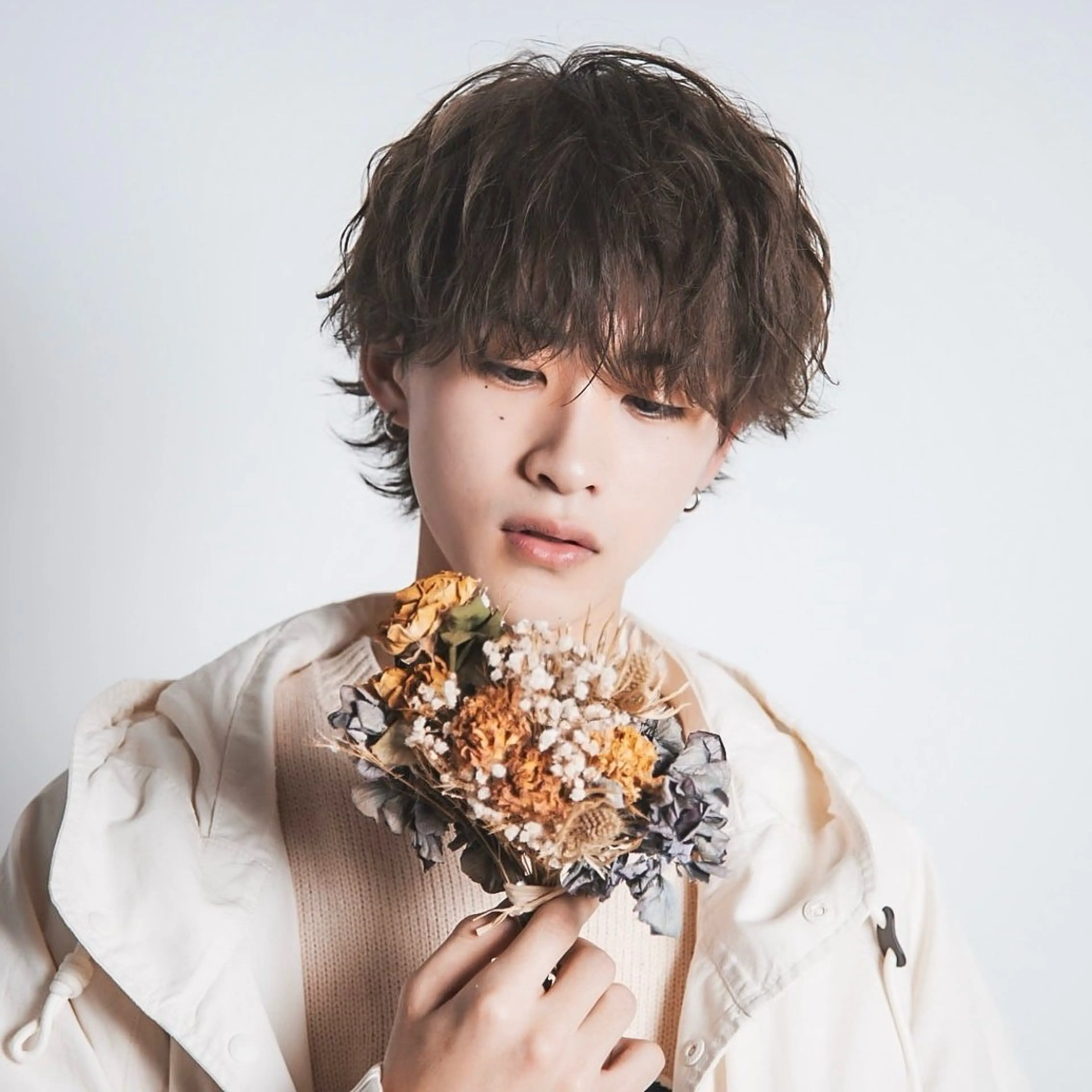 ミディアム カラー パーマ メンズ カット ヘアカラー トリートメント シースルーマッシュ/ メンズ/KYOHEIのヘアスタイル