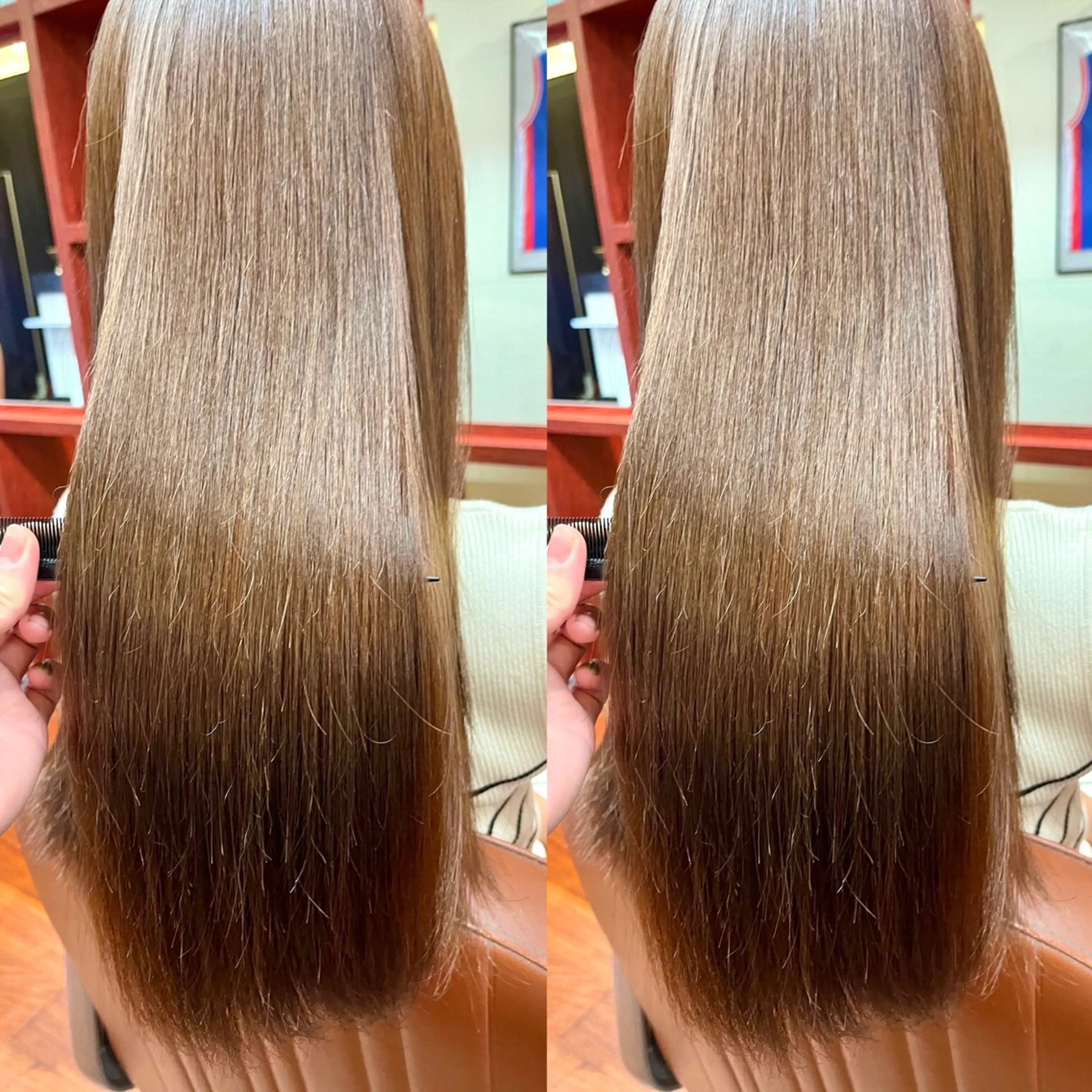 髪質再整カラー+最新髪質改善トリートメント(業界最先端、質感再整、水素、ブリーチなし、超艶髪)の写真