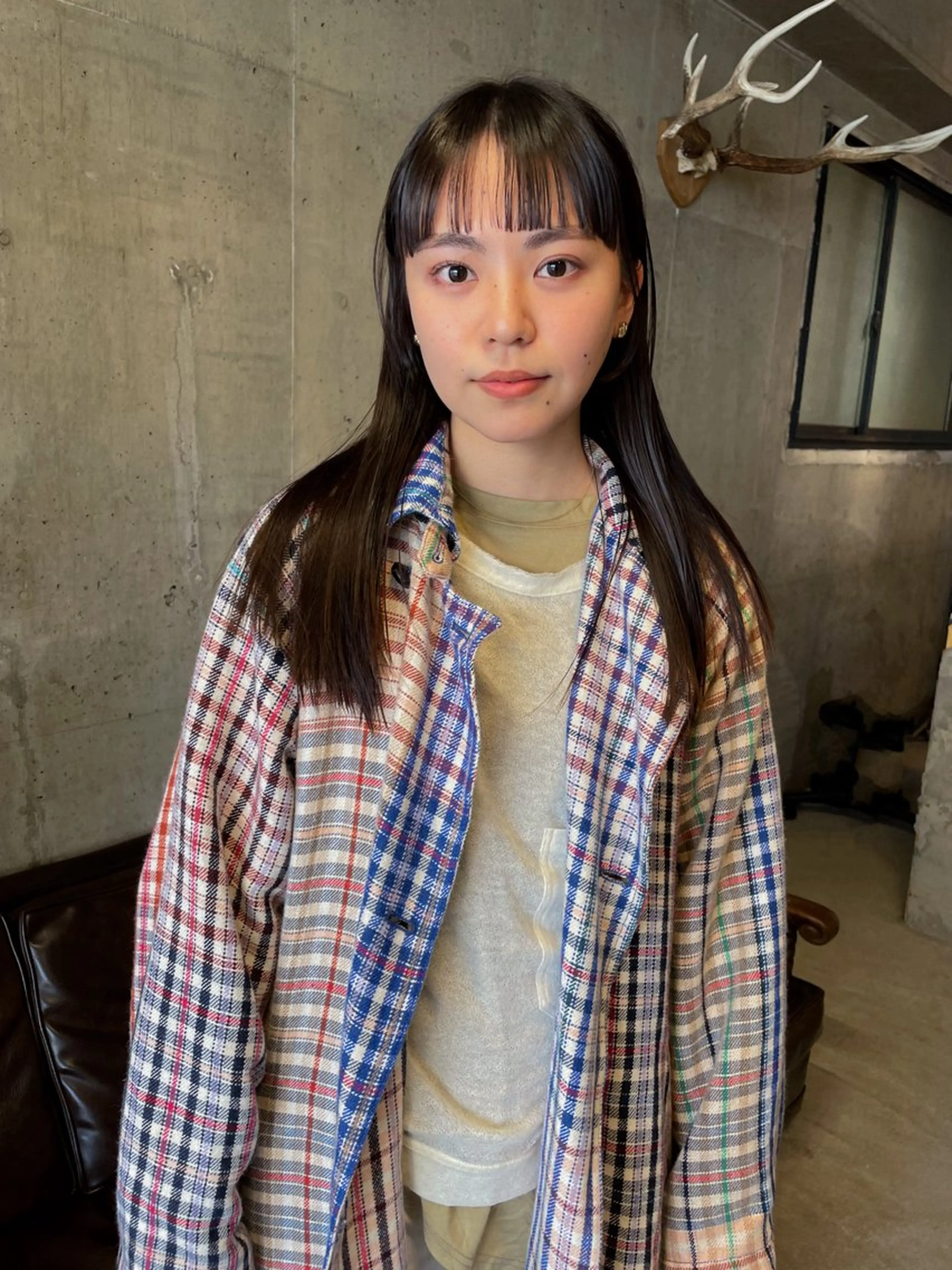 ロング カラー パーマ/レイヤー 岩山丈一郎のヘアスタイル