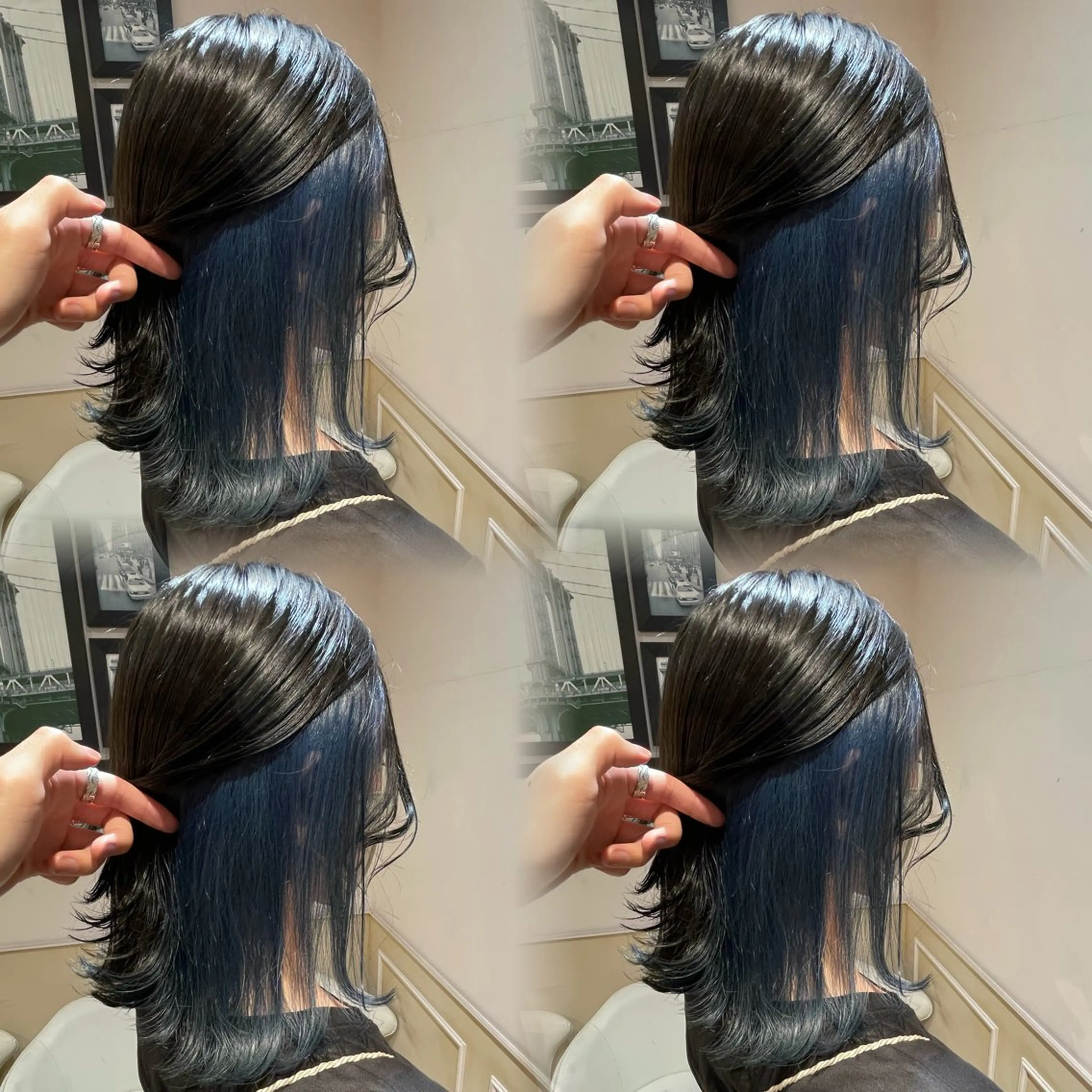 🦋インナーカラー(ブリーチ＋オンカラー)＋トリートメント🦋の写真