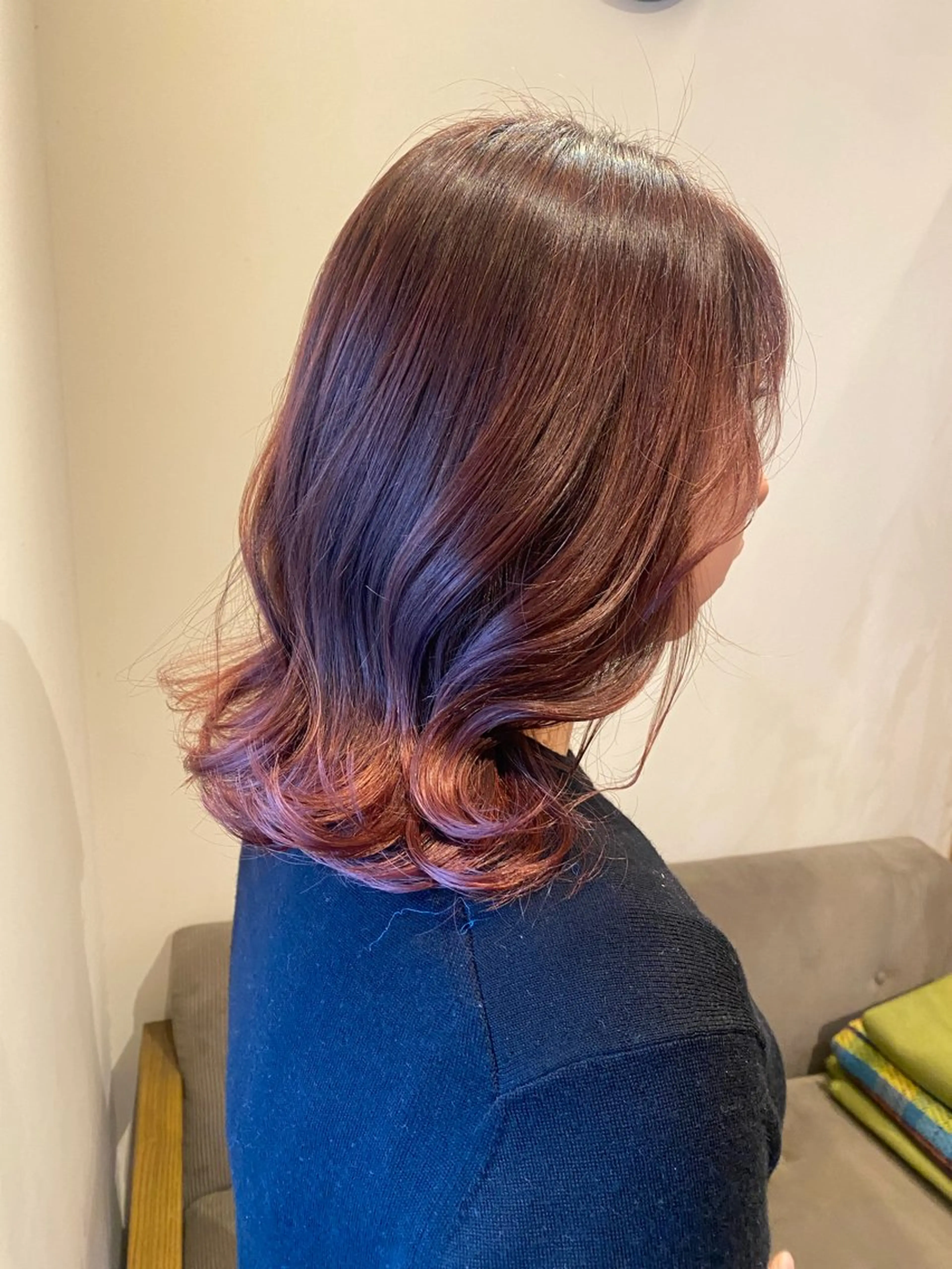 セミロング カラー カット ヘアカラー トリートメント ENIF ヤマグチアツコのヘアスタイル