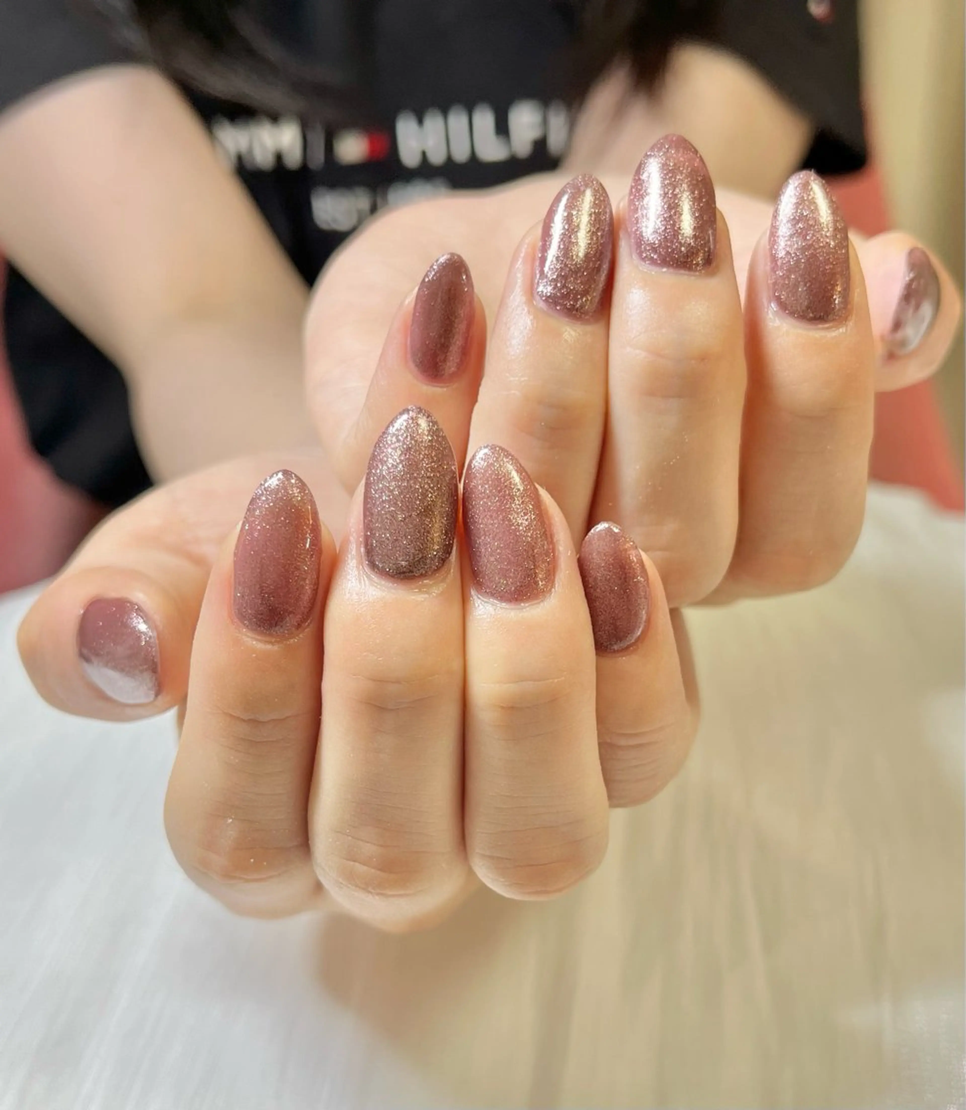 ネイル ラメ(グリッター) ワンカラーネイル ハンドネイル nail salon angeのネイルデザイン