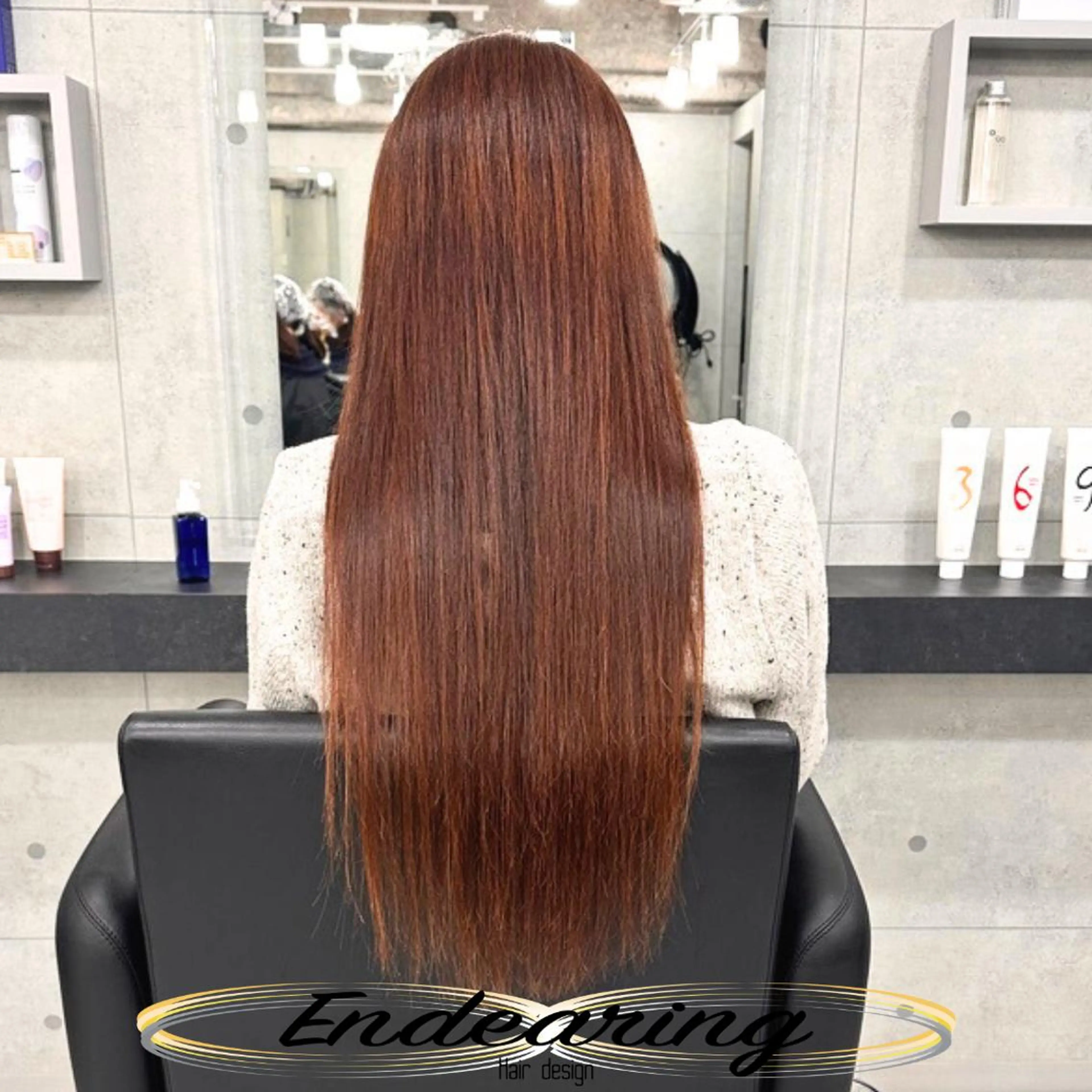 カラー ベージュカラー 透明感カラー オレンジ オレンジベージュ カット ヘアカラー Endearing 銀座/レイヤーカットのヘアスタイル