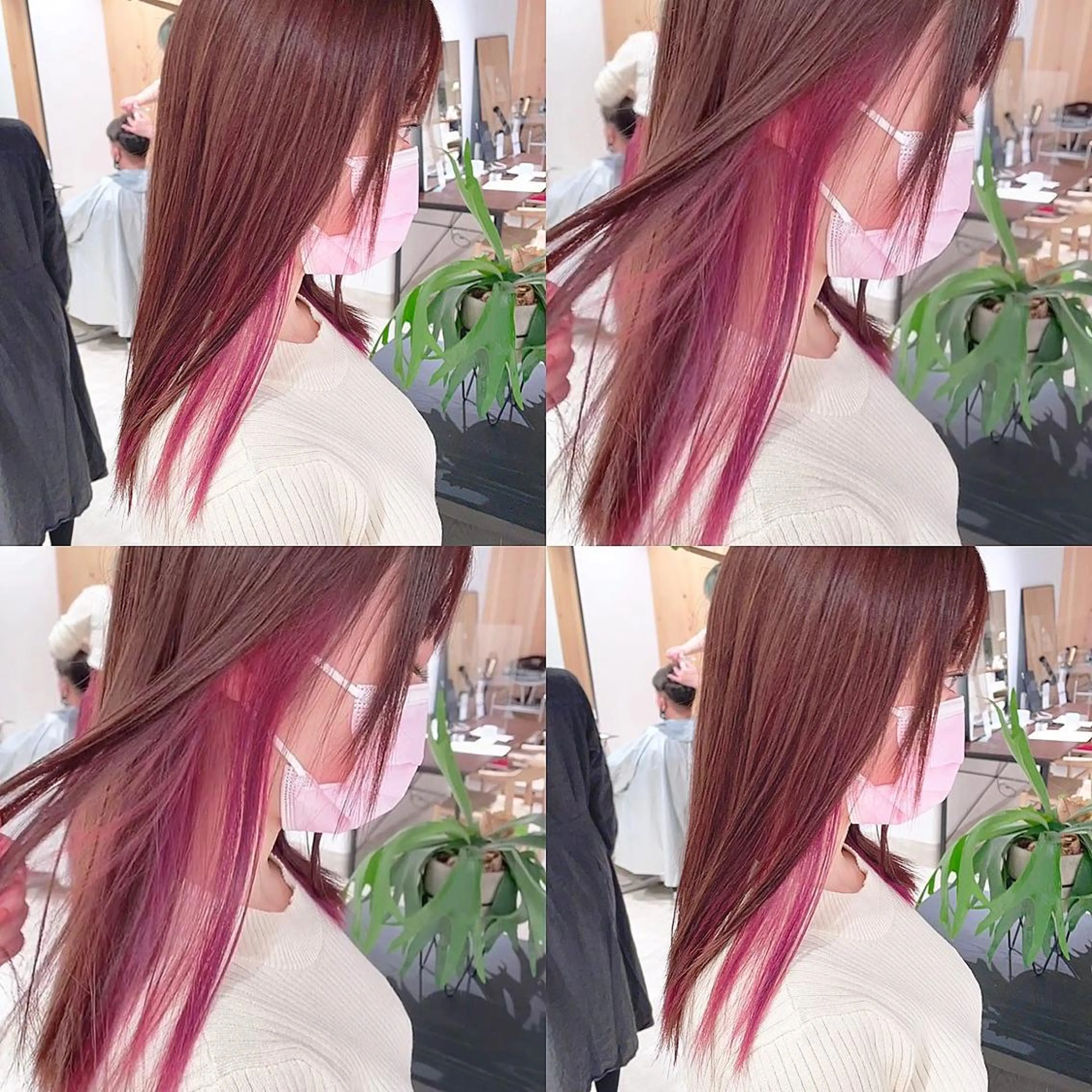 カラー ヘアカラー トリートメント 渋谷:インナーカラー ／🍒エリカ🍒のヘアスタイル