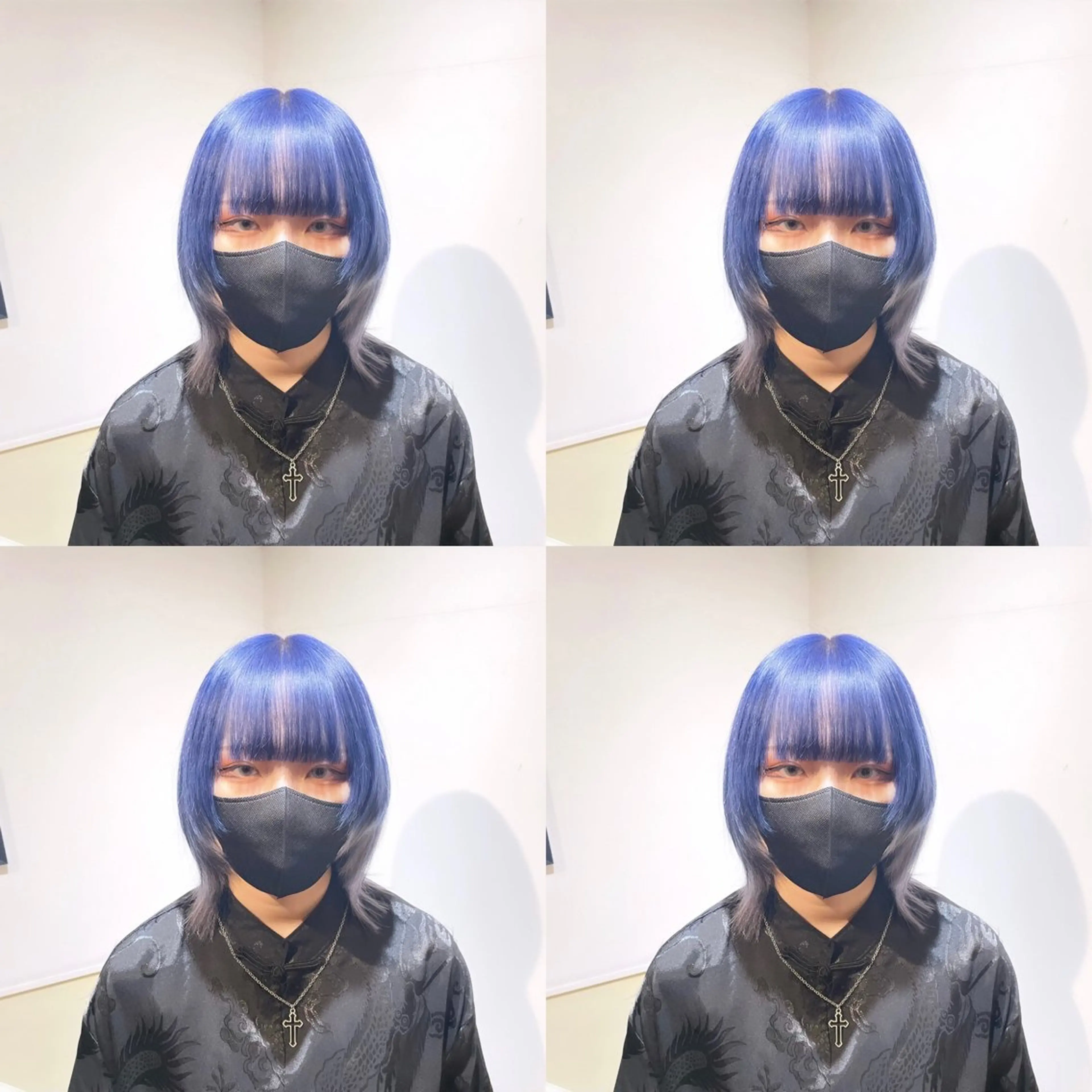 ミディアム カラー ブルーカラー シルバー 🌟トップデザイナー 高橋🌟のヘアスタイル