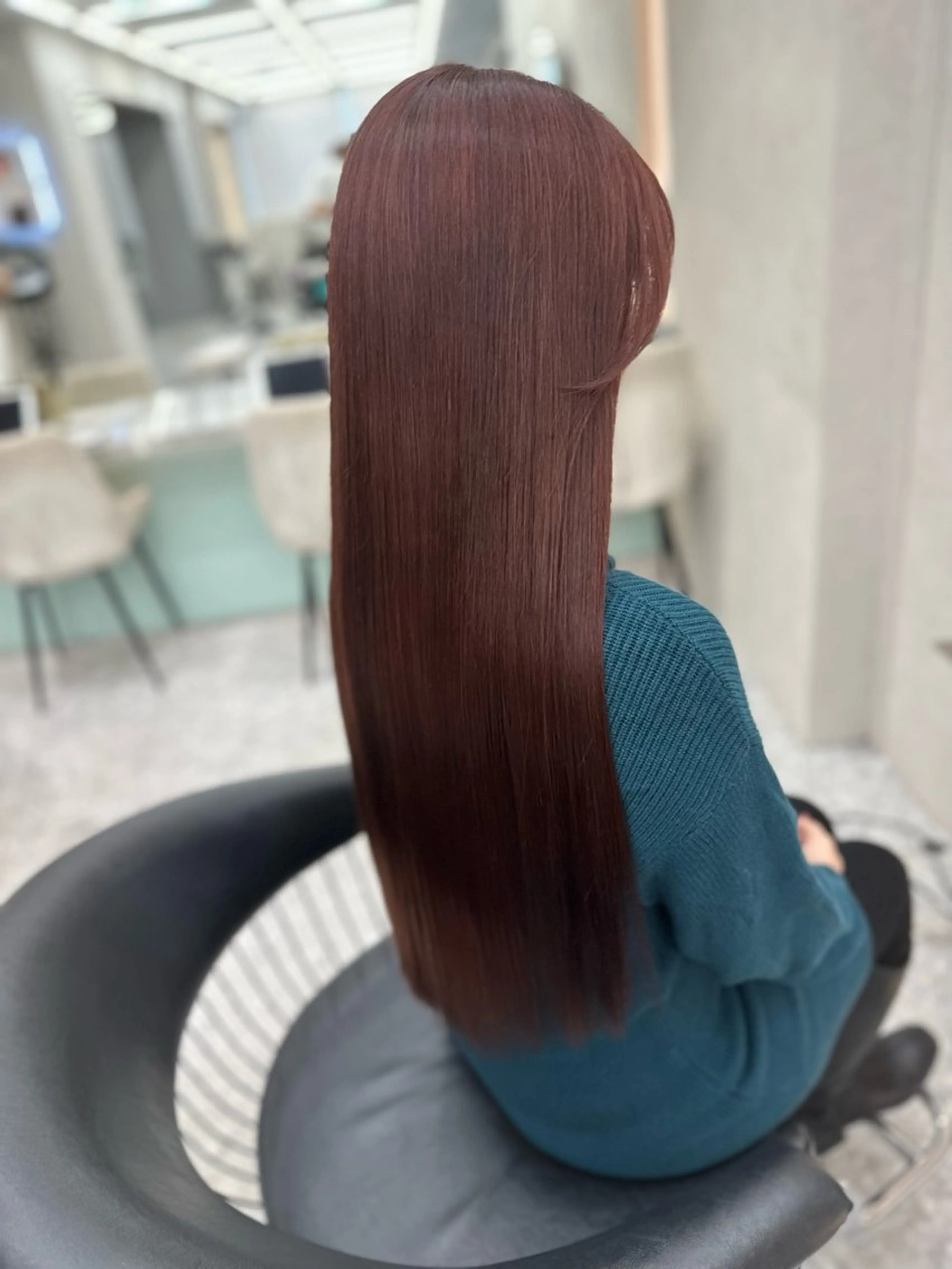 ロング エクステ 顔周りカット 髪質改善 韓国風ヘア カット ヘアカラー トリートメント Lond  mare 🦋ayana🦋のヘアスタイル