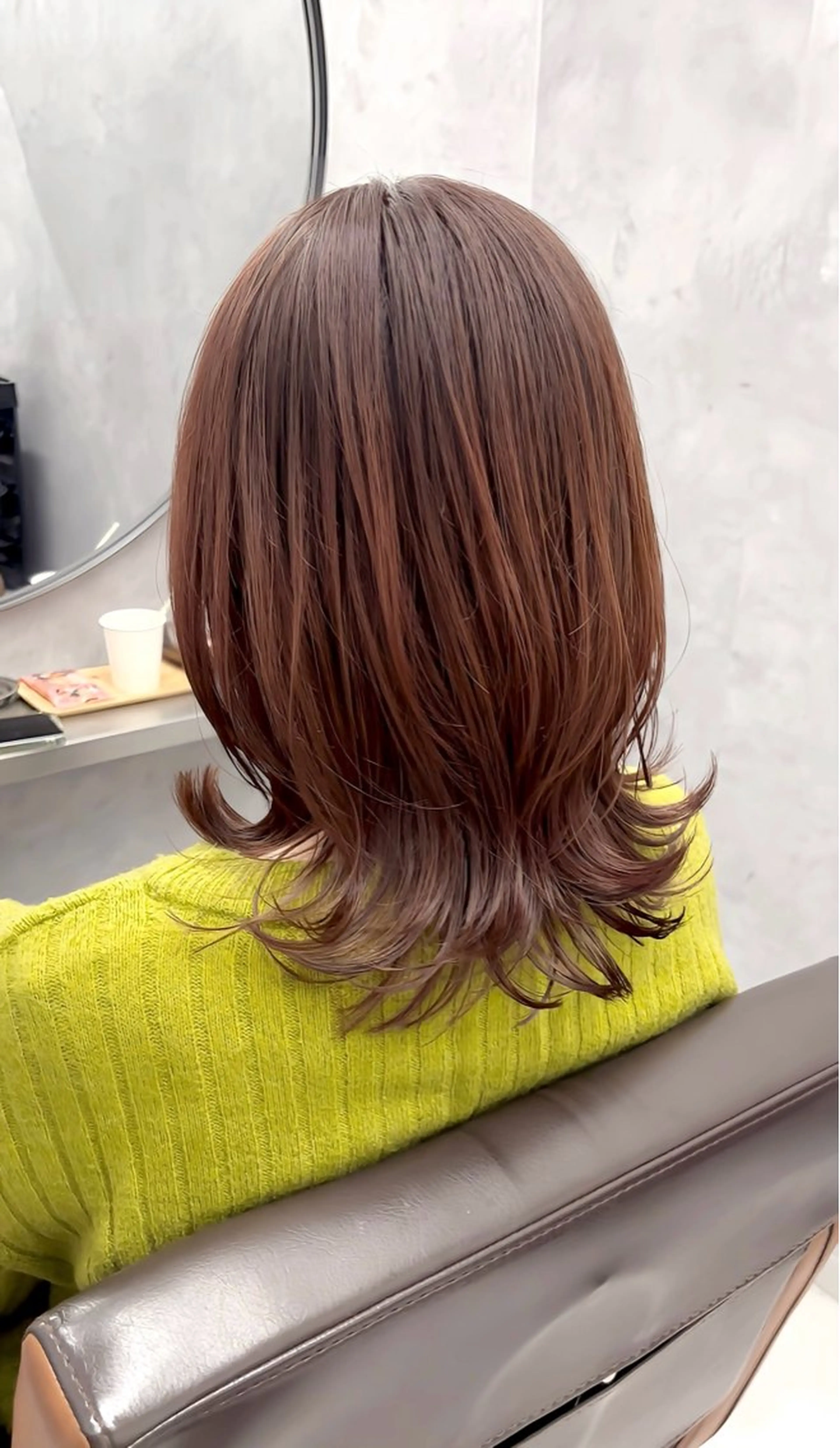 ミディアム カラー カット ヘアカラー NUMBER_ ユイナのヘアスタイル