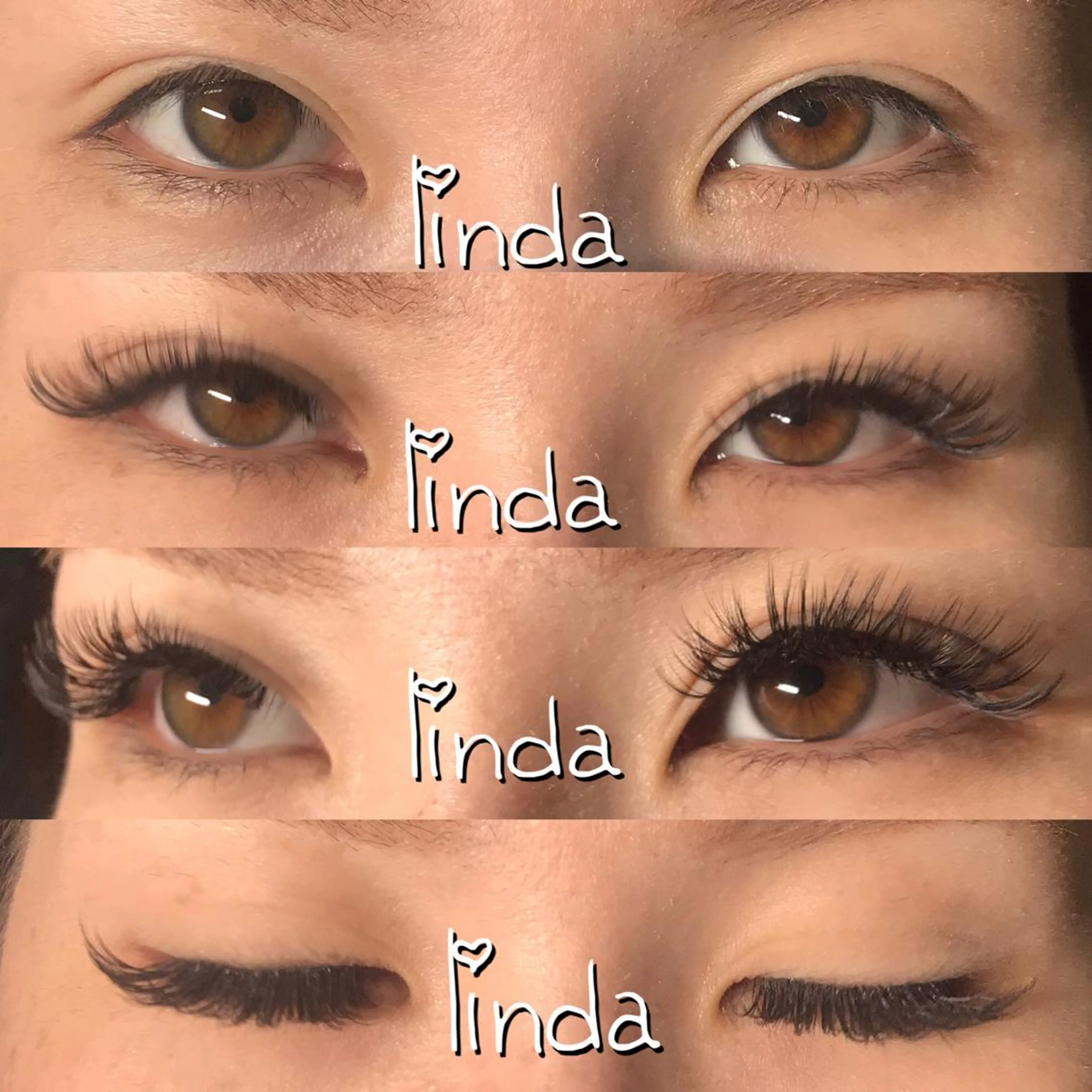 マツエク・マツパ 付け放題 ボリュームラッシュ linda lashesのマツエク・マツパデザイン