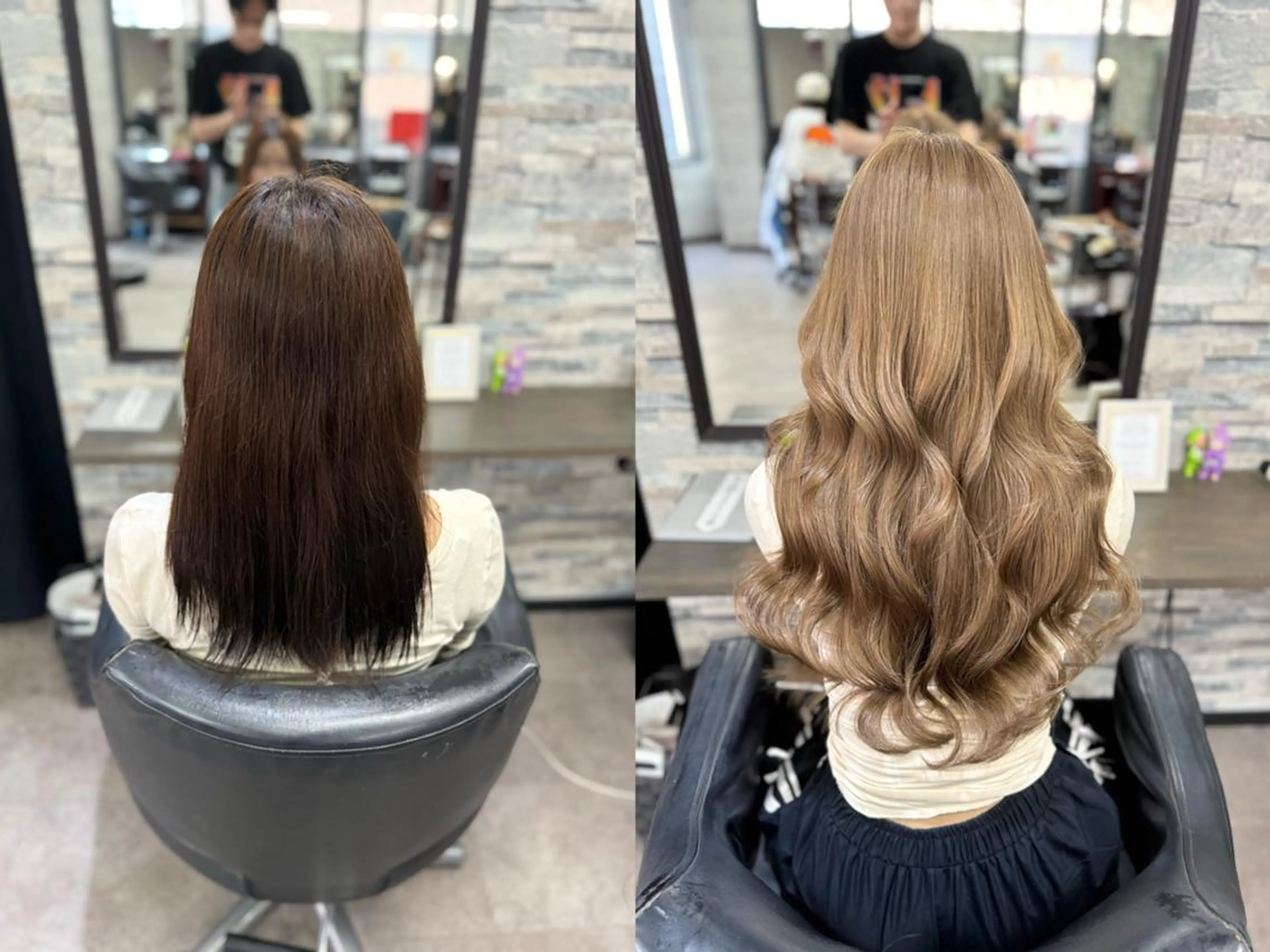 ロング 💎馴染むエクステ ×カラーTOMO💎のヘアスタイル