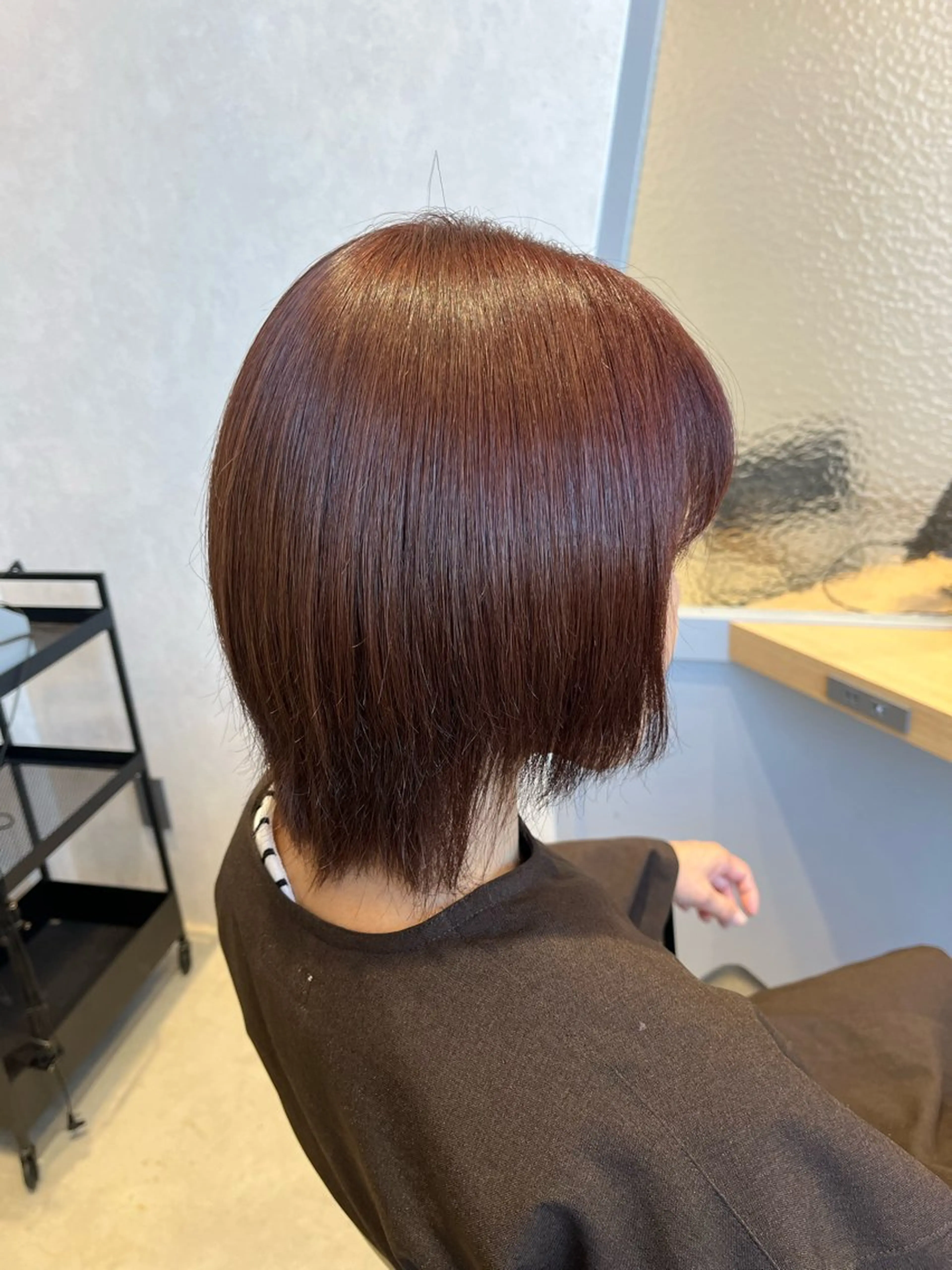 ショート カラー ブラウンカラー ピンクカラー ピンクブラウン 髪質改善 トリートメント カット ヘアカラー トリートメント 斉藤 果音のヘアスタイル