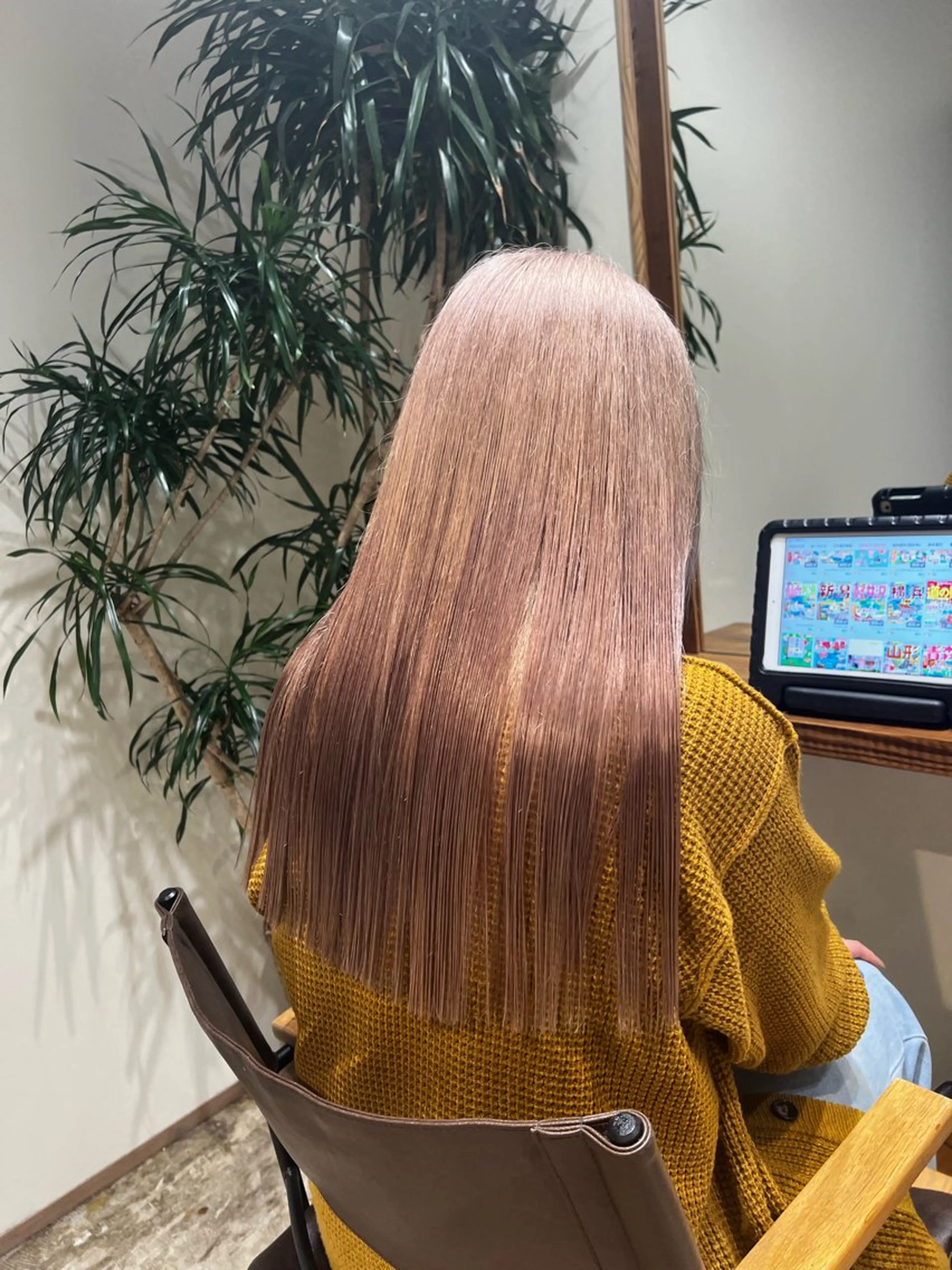 ロング カラー nishido ハイライト/メンズのヘアスタイル