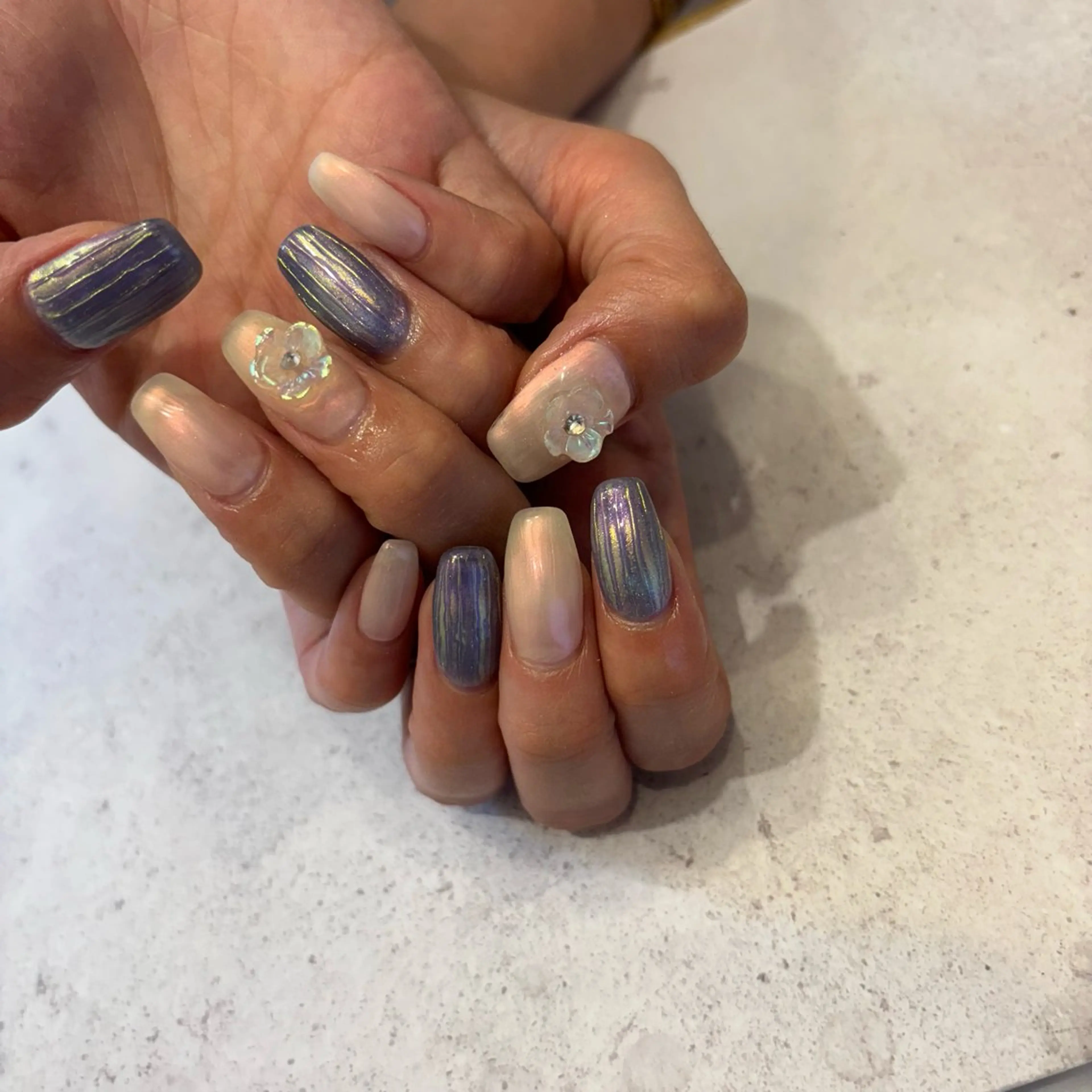 ネイル ハンドネイル Sea  nail by emaのネイルデザイン