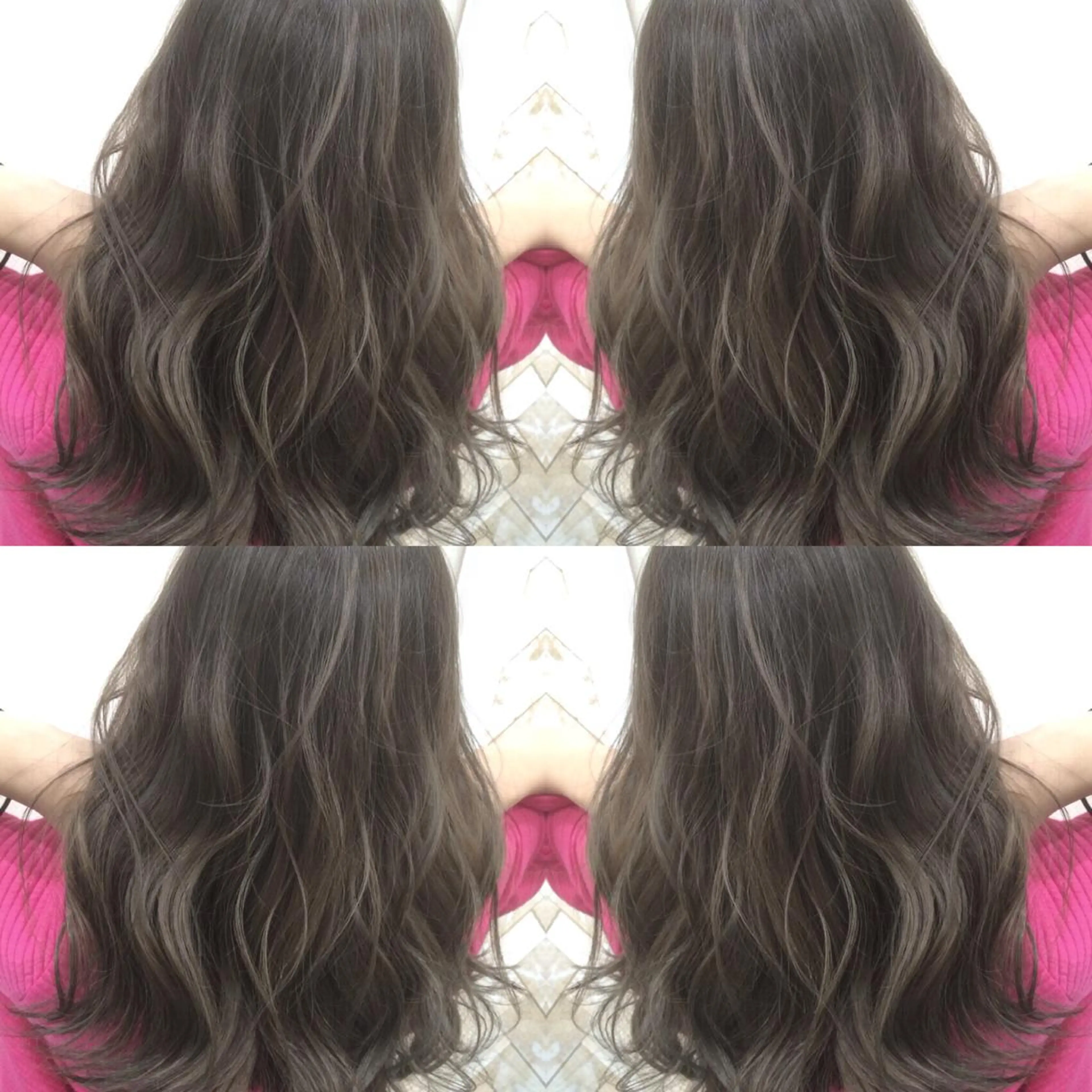 セミロング カラー 井上 一平のヘアスタイル