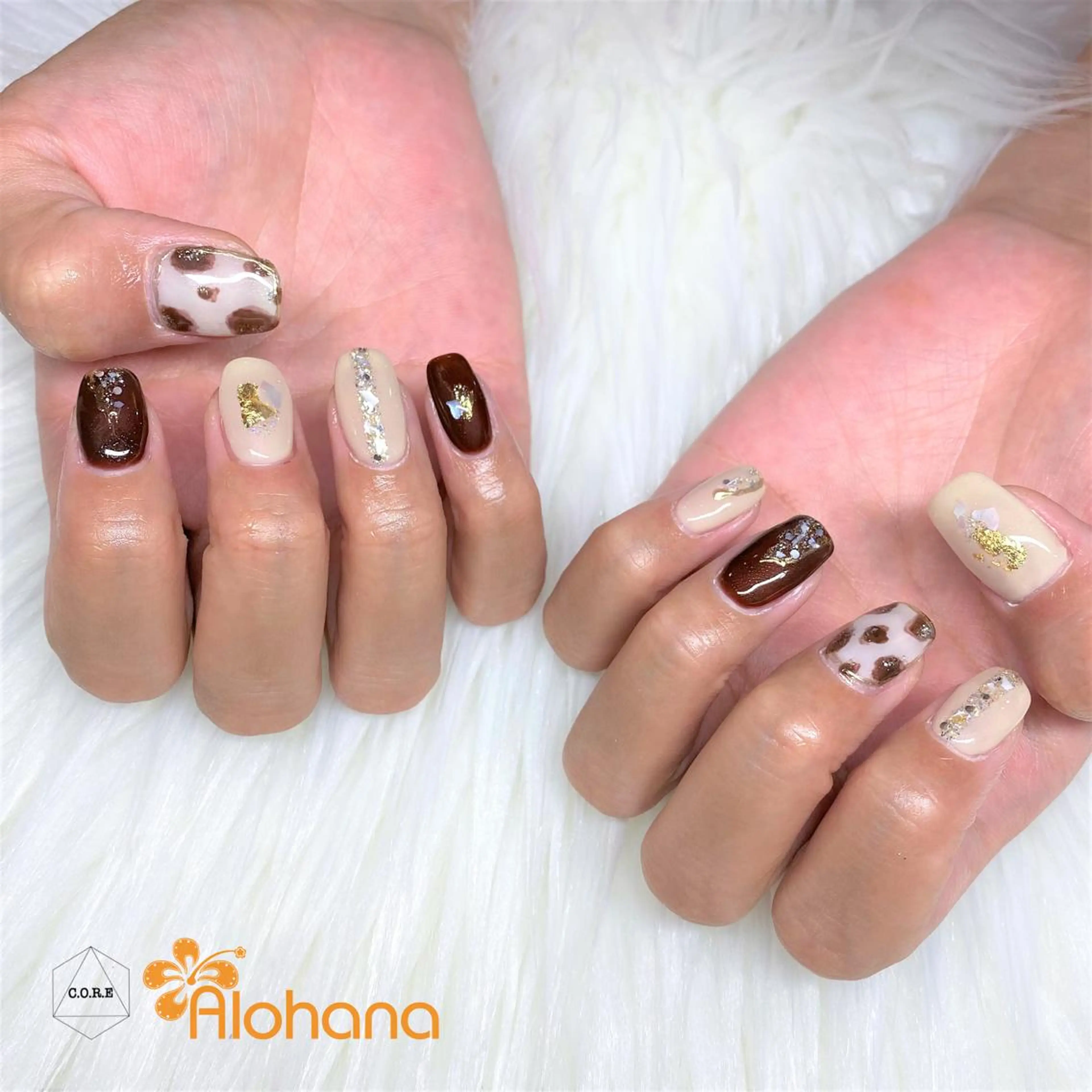 ネイル アニマル柄 ハンドネイル Alohana所属・Alohana Minaのネイルデザイン