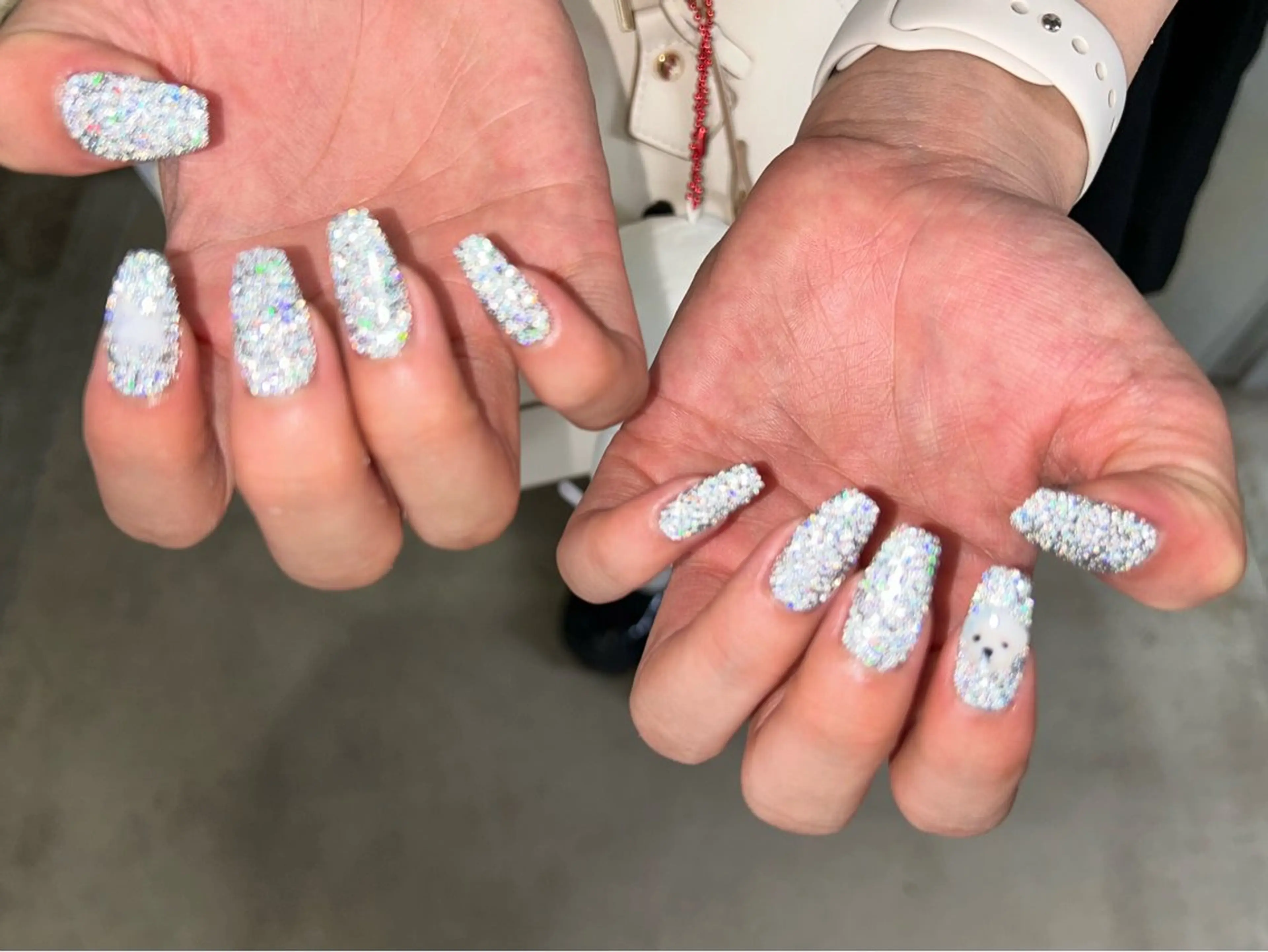 ネイル フラッシュネイル キラキラネイル シンプルネイル mark by 7 LOOKS yukaのネイルデザイン