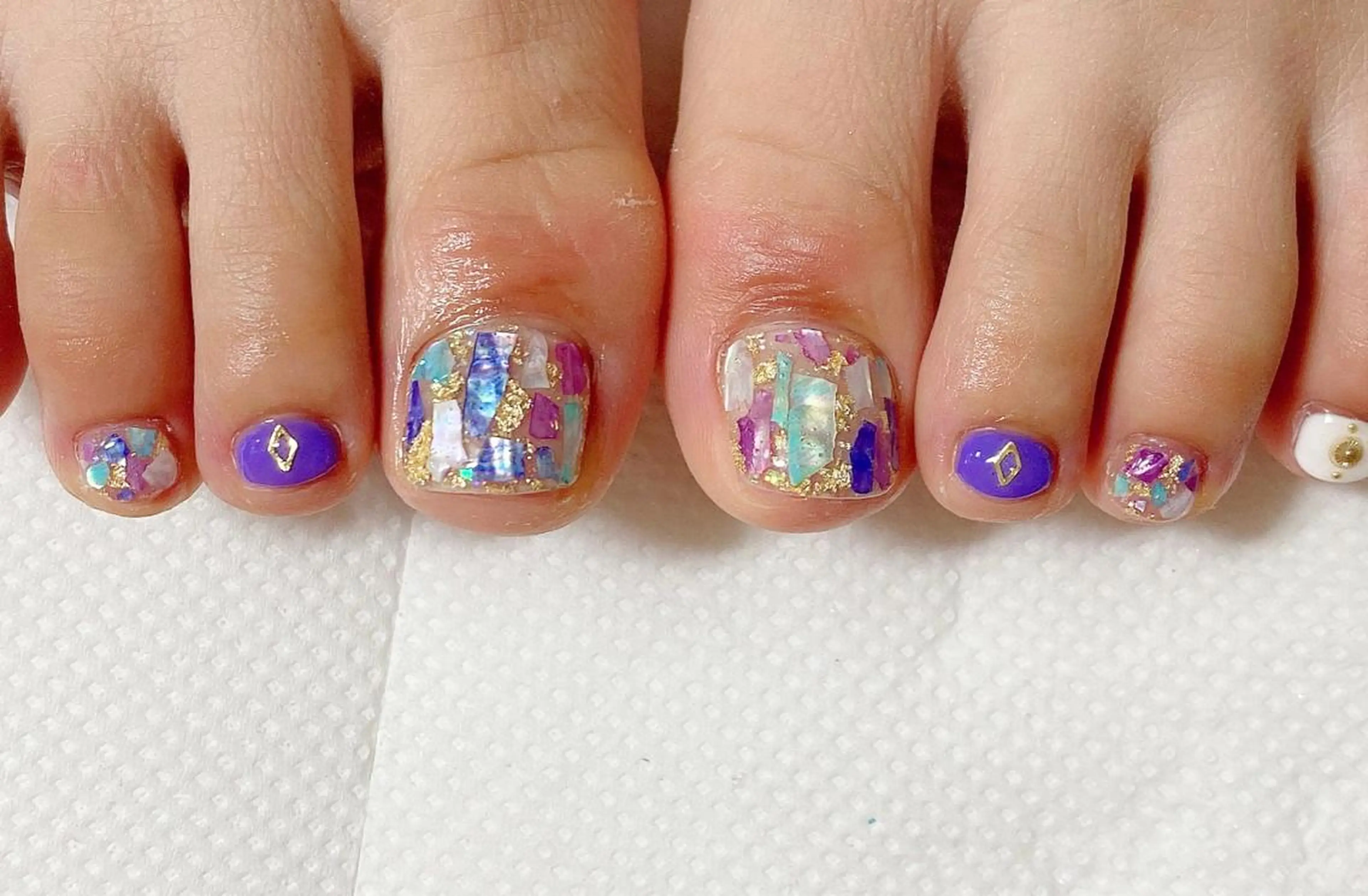 👣フット・120分つけ放題持ち込みデザイン8280円（デザイン6本まで)【初回ジェルオフ無料ケア込み】の写真