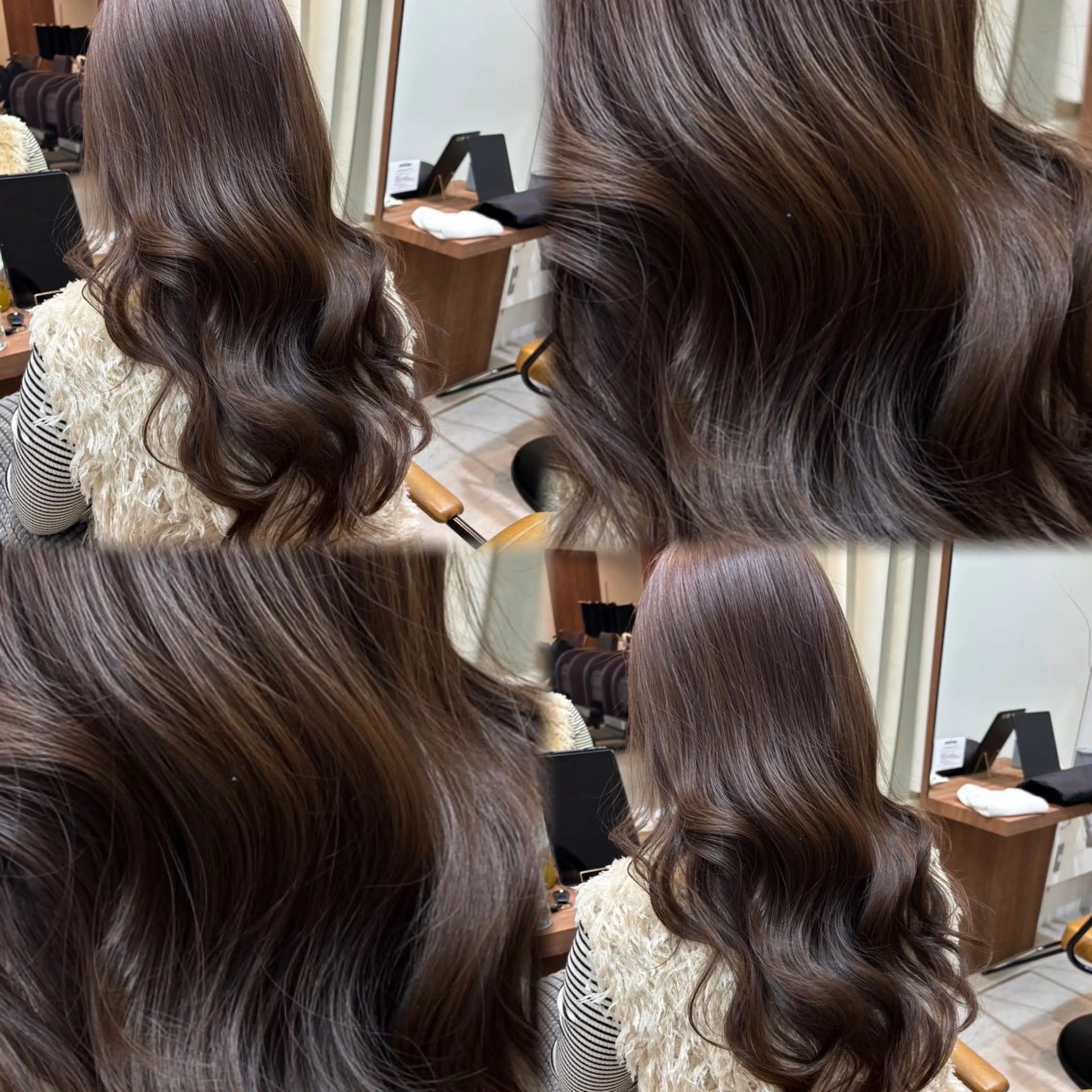 ロング カラー トゥサリ/ 海外ヘア/レイヤーのヘアスタイル