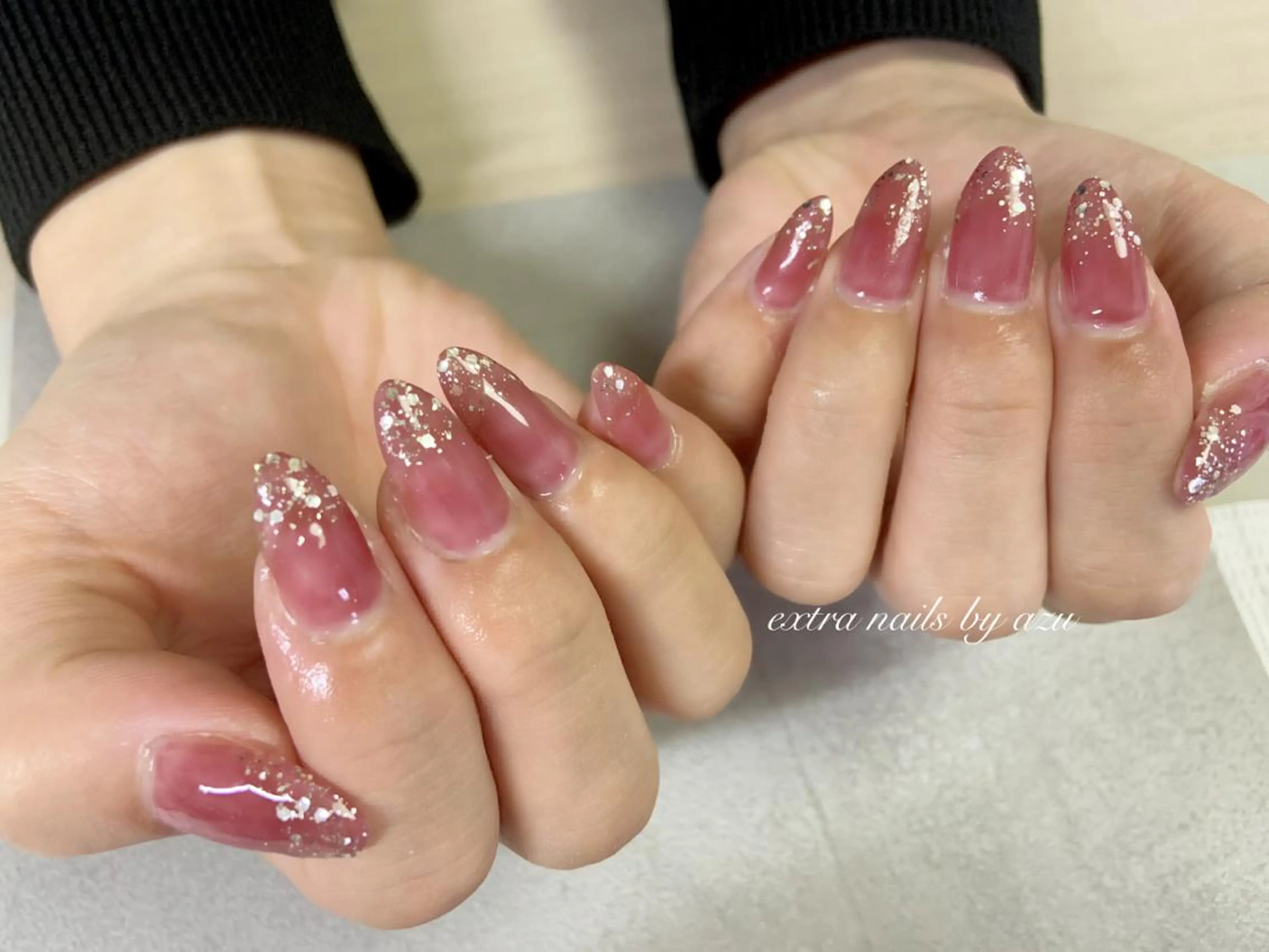 ネイル ラメ(グリッター) ハンドネイル extranails ／lemellaのネイルデザイン