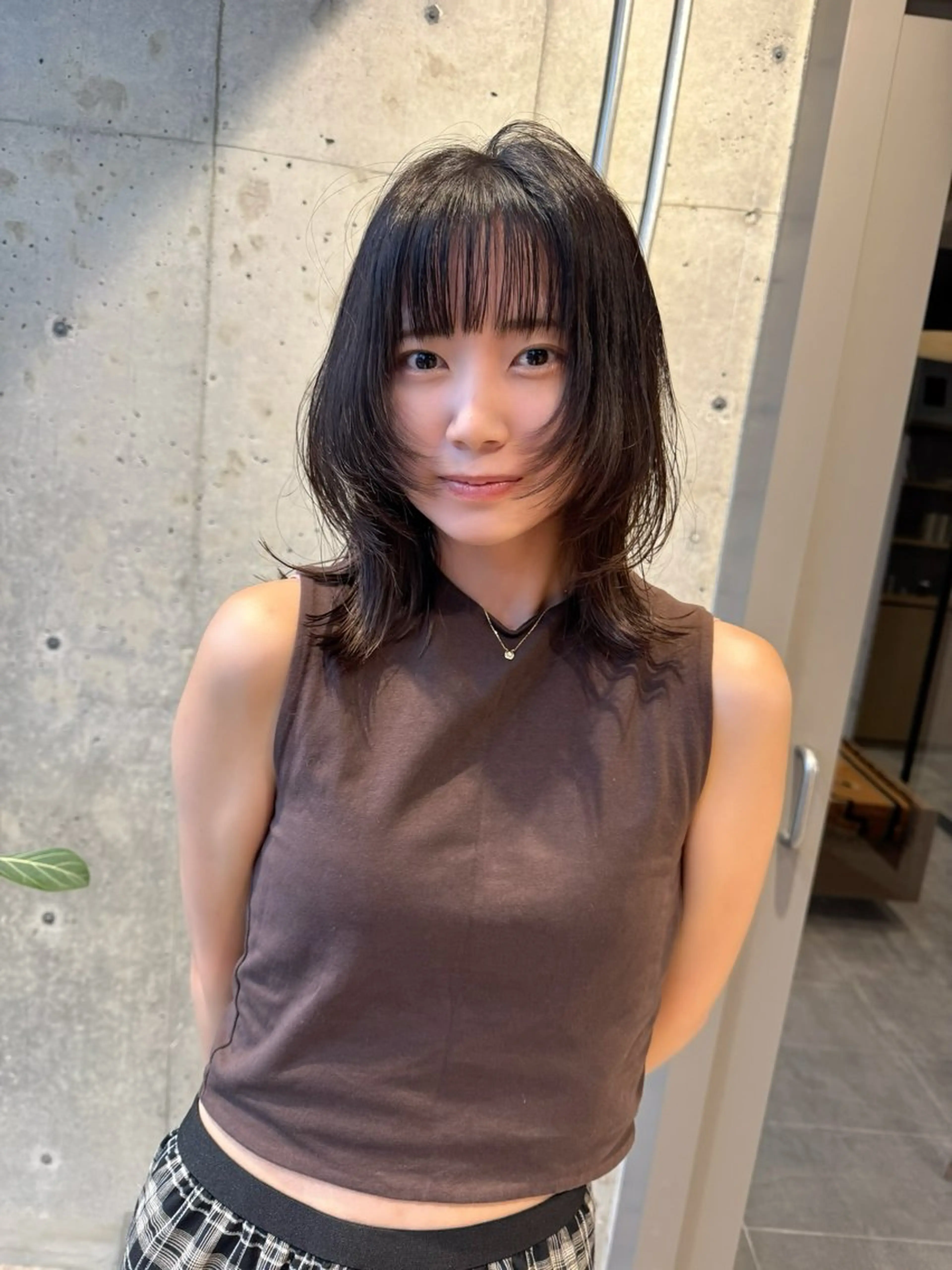 ミディアム カラー ピンクカラー くびれヘア カット ヘアカラー トリートメント 〽️magico/ ウルフDaiki〽️のヘアスタイル