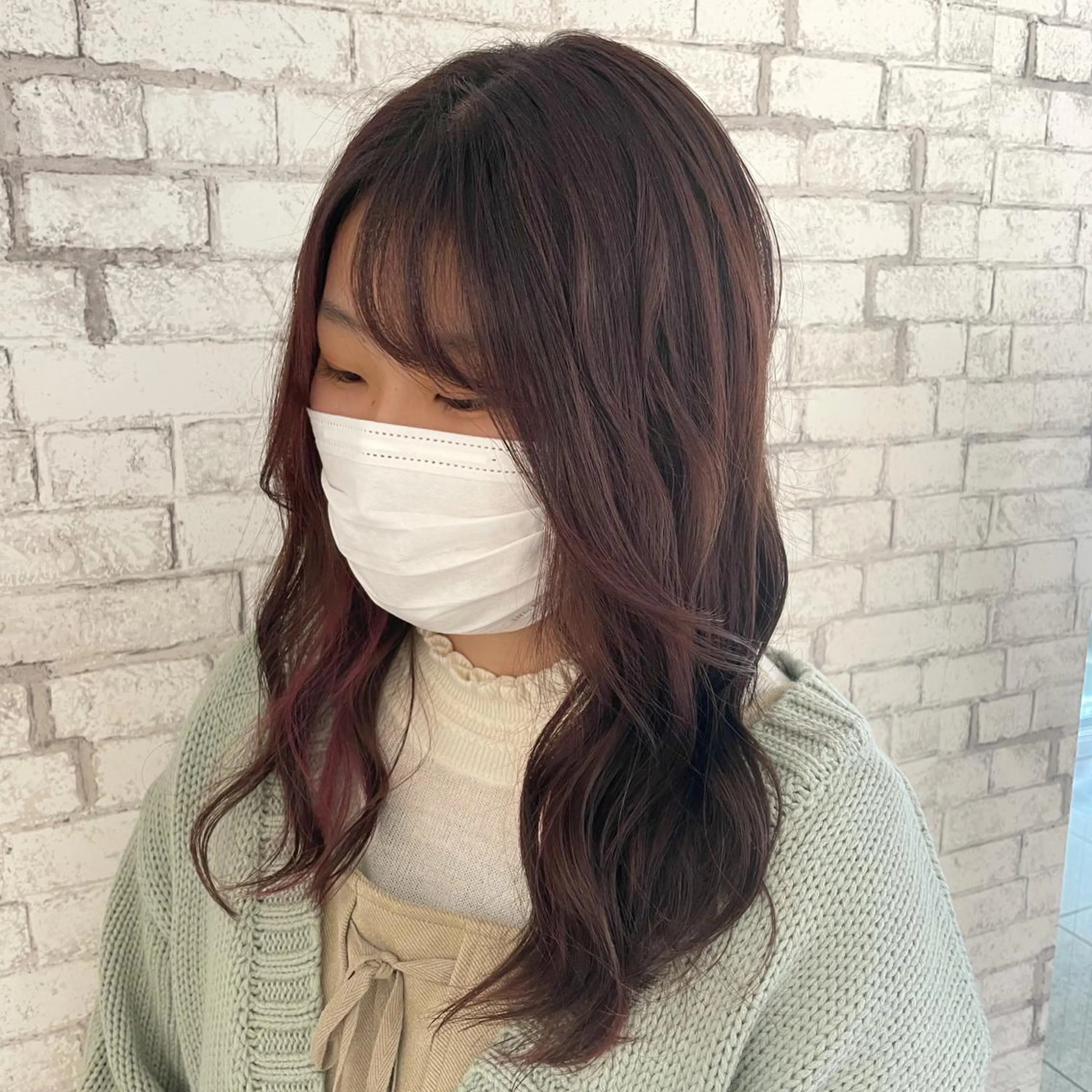 セミロング カラー 低ダメージ特化🌱 佐野優斗のヘアスタイル