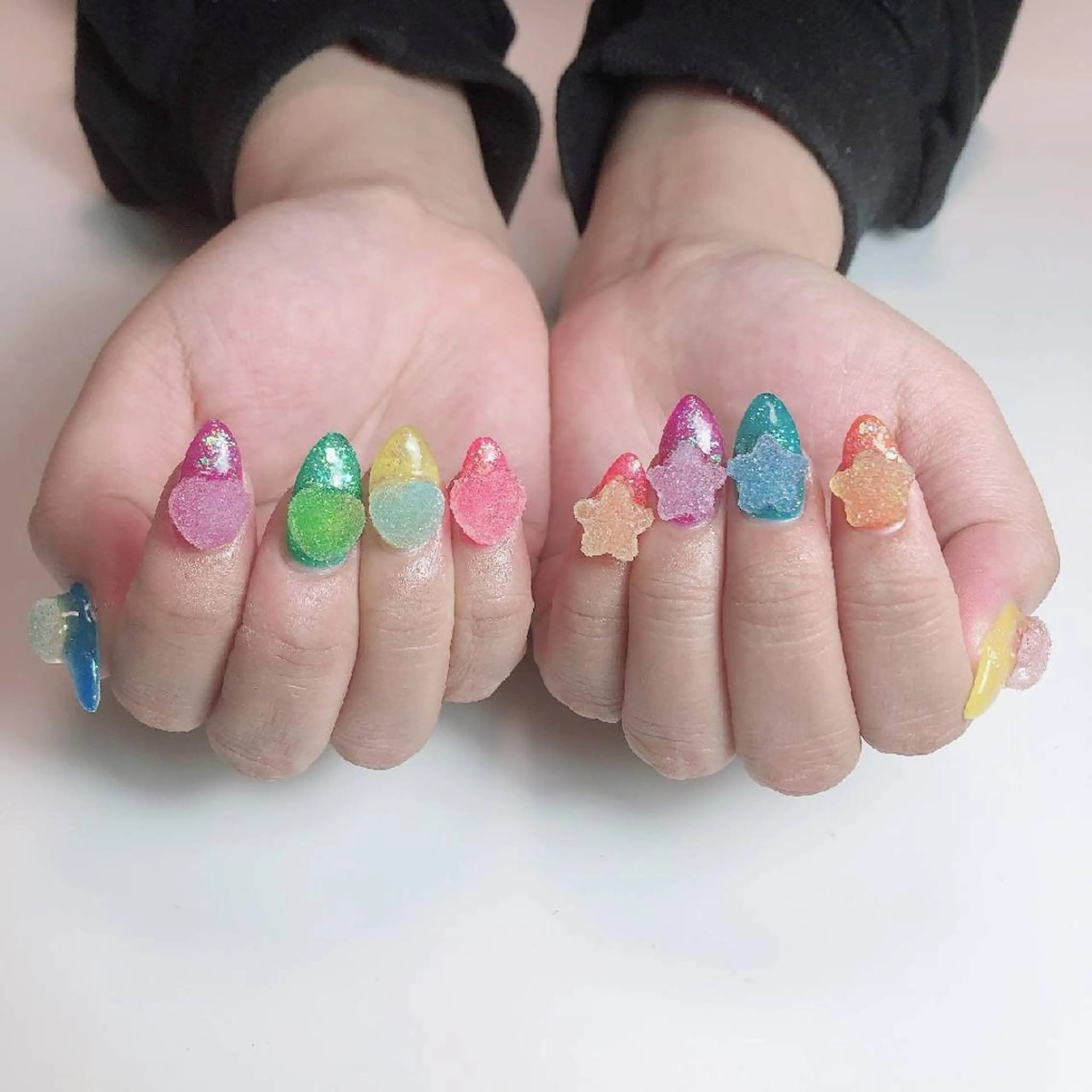 ロング ネイル 持ち込み ☺︎山部 志麻☺︎のネイルデザイン