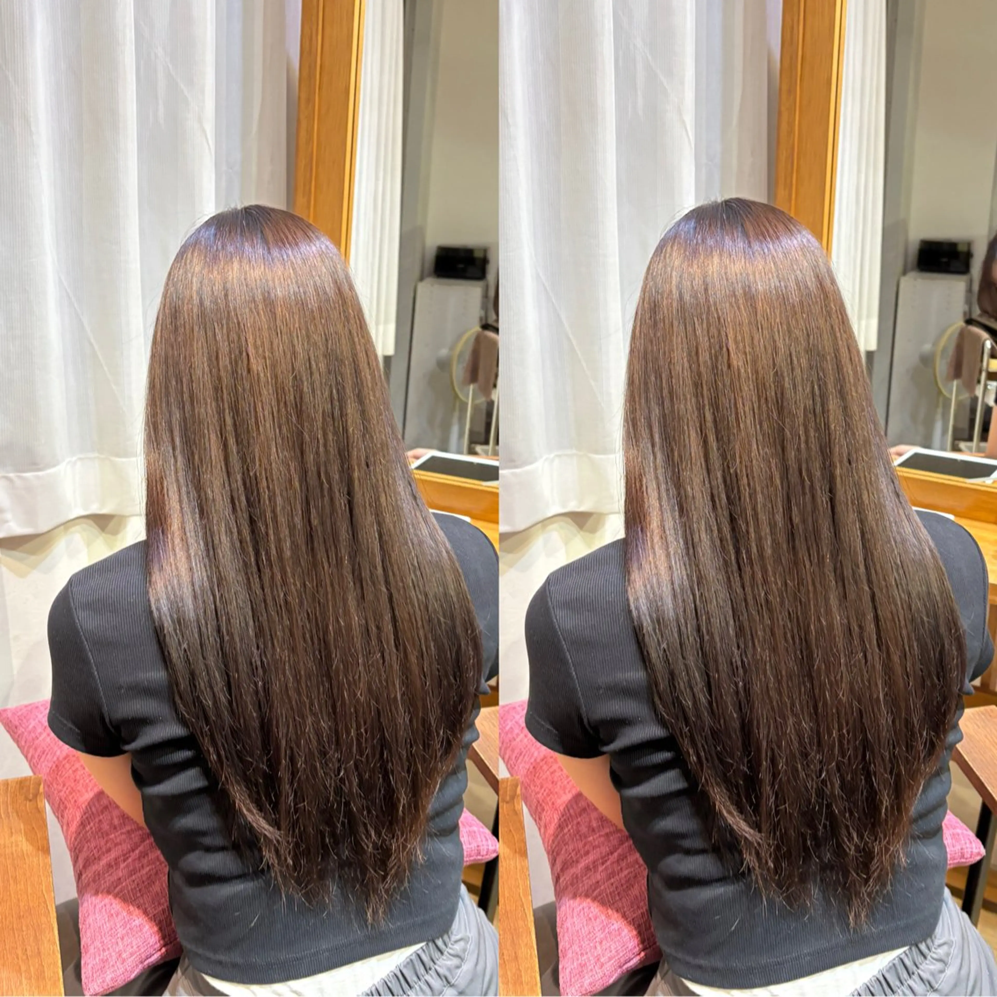 ロング カット 縮毛矯正 RINNO🌷艶髪/ 艶カラーのヘアスタイル