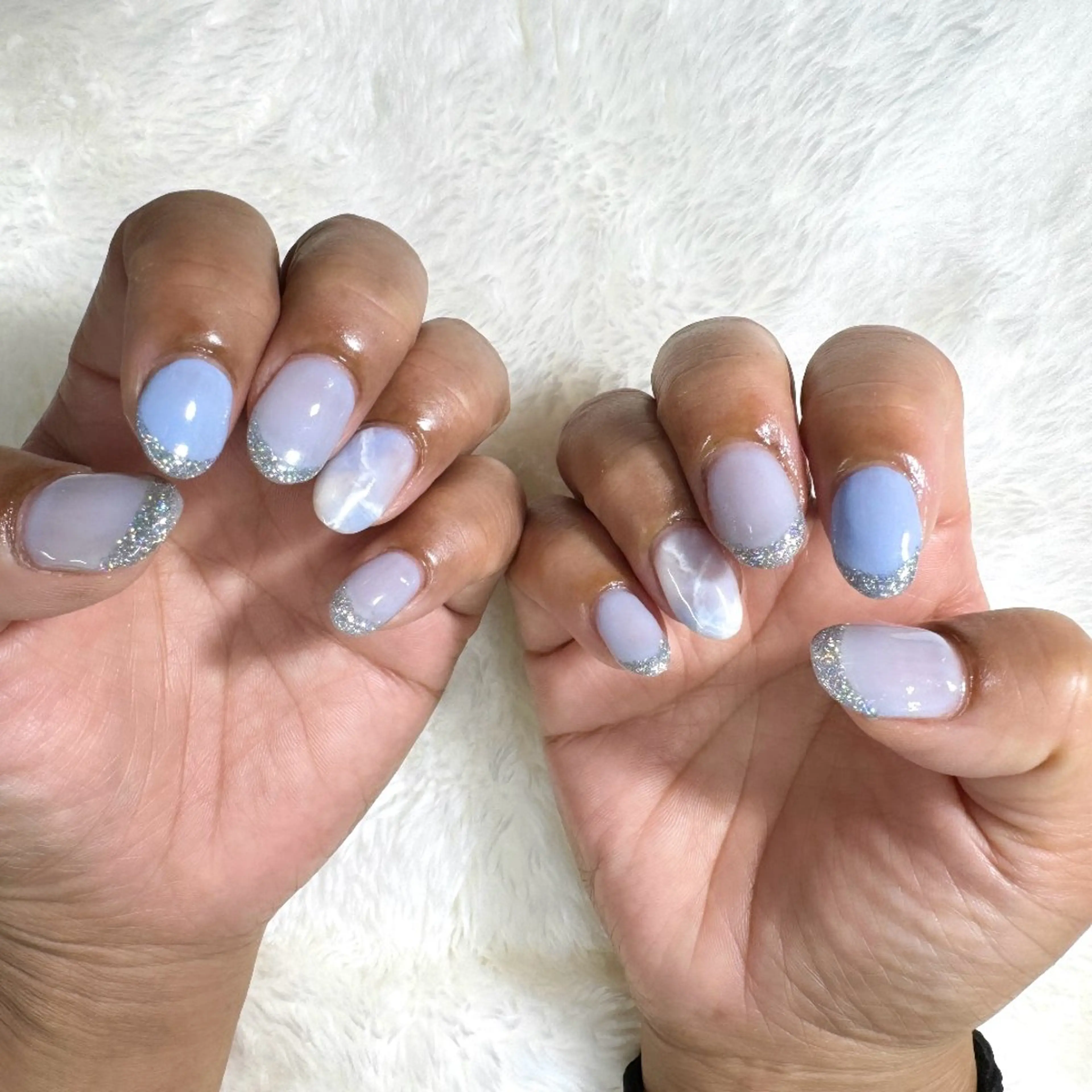 ネイル フレンチネイル キラキラネイル private nail salon ODD所属・Private Salon ODDのネイルデザイン