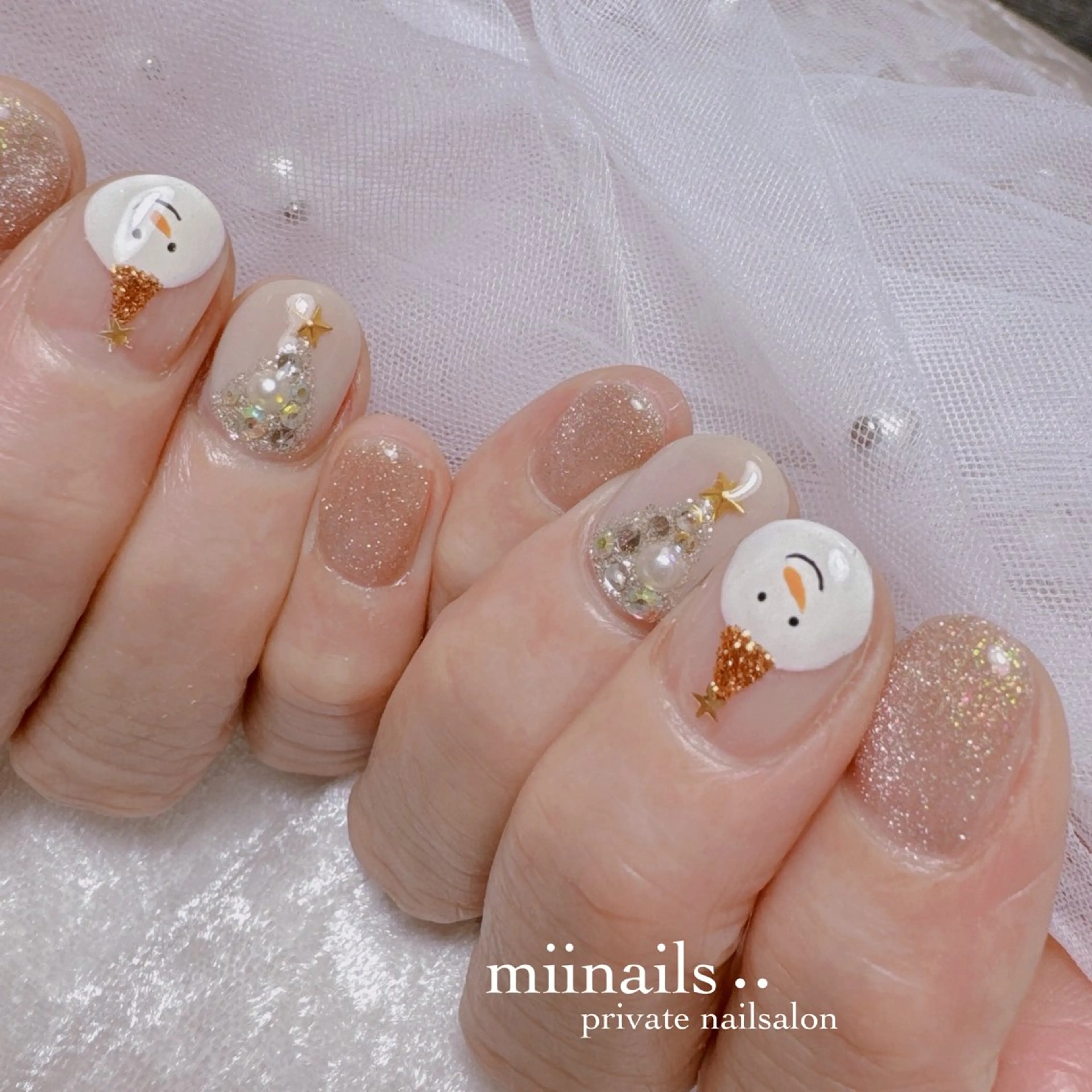 ネイル 韓国ネイル ワンホンネイル ハンドネイル nailsalon miinailsのネイルデザイン