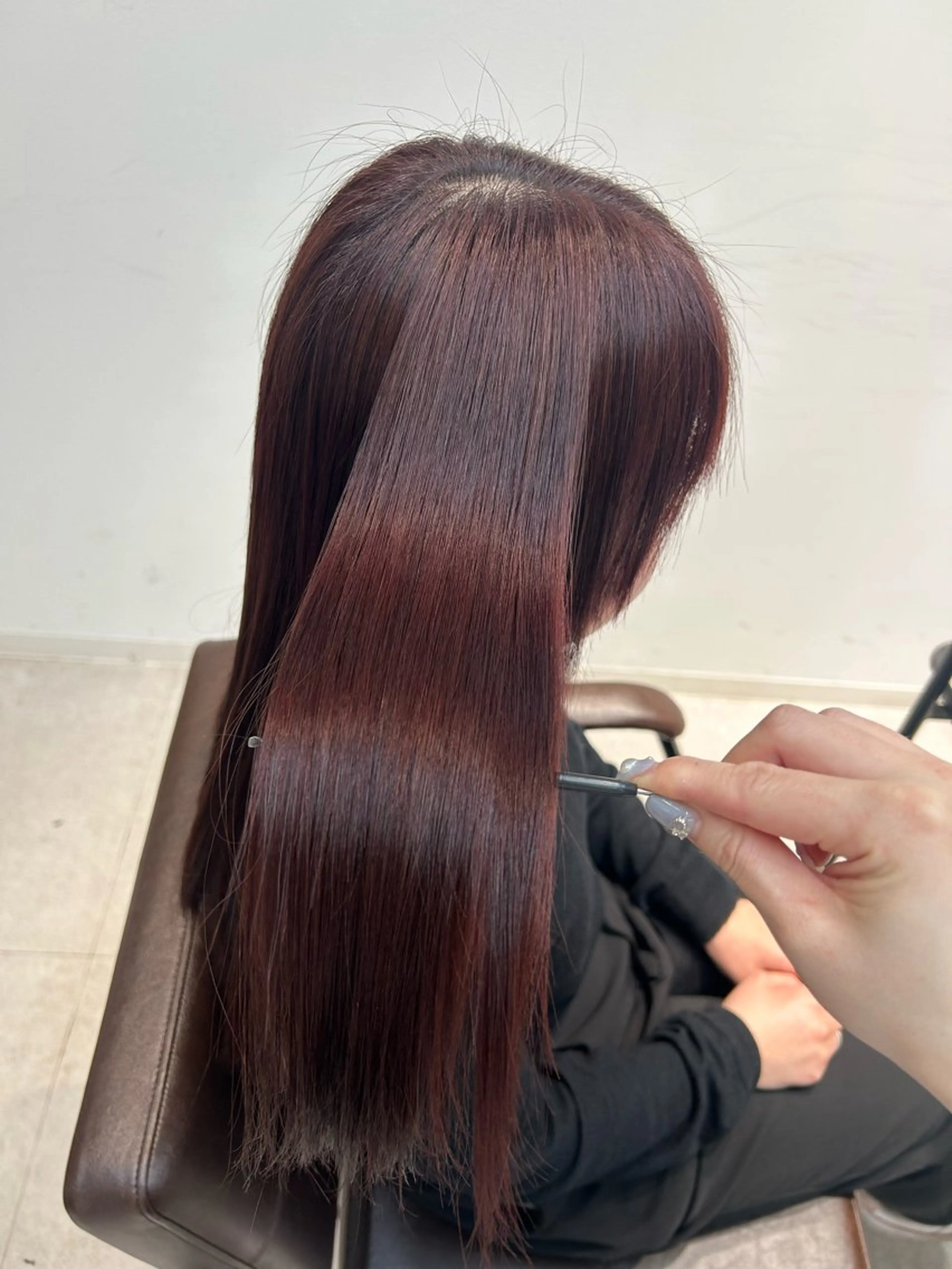 セミロング カラー ヘアカラー 縮毛矯正 nina/髪質改善 /柔らかな艶髪🫧のヘアスタイル