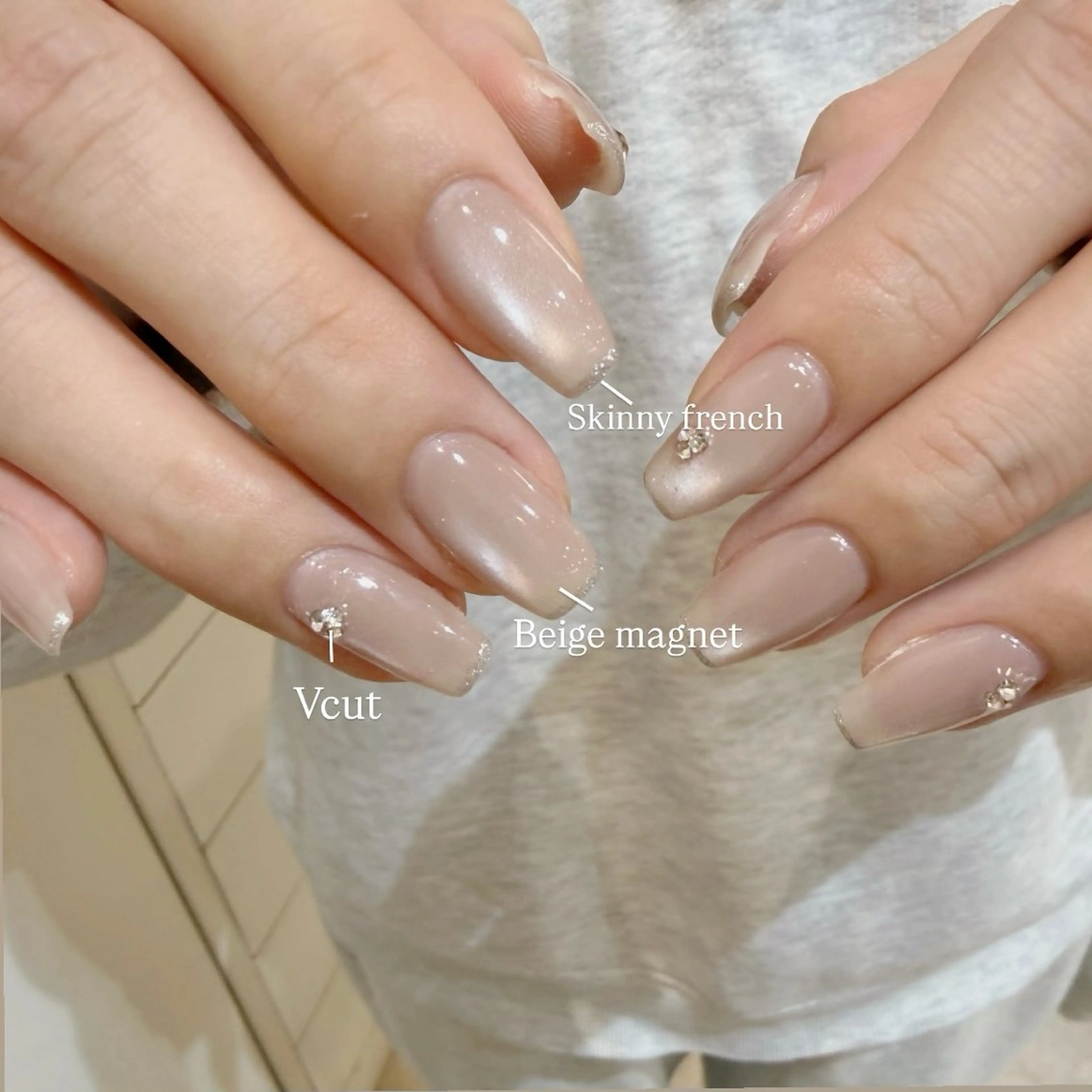 ネイル マグネットネイル ハンドネイル Momone /渋谷/パラジェルのネイルデザイン