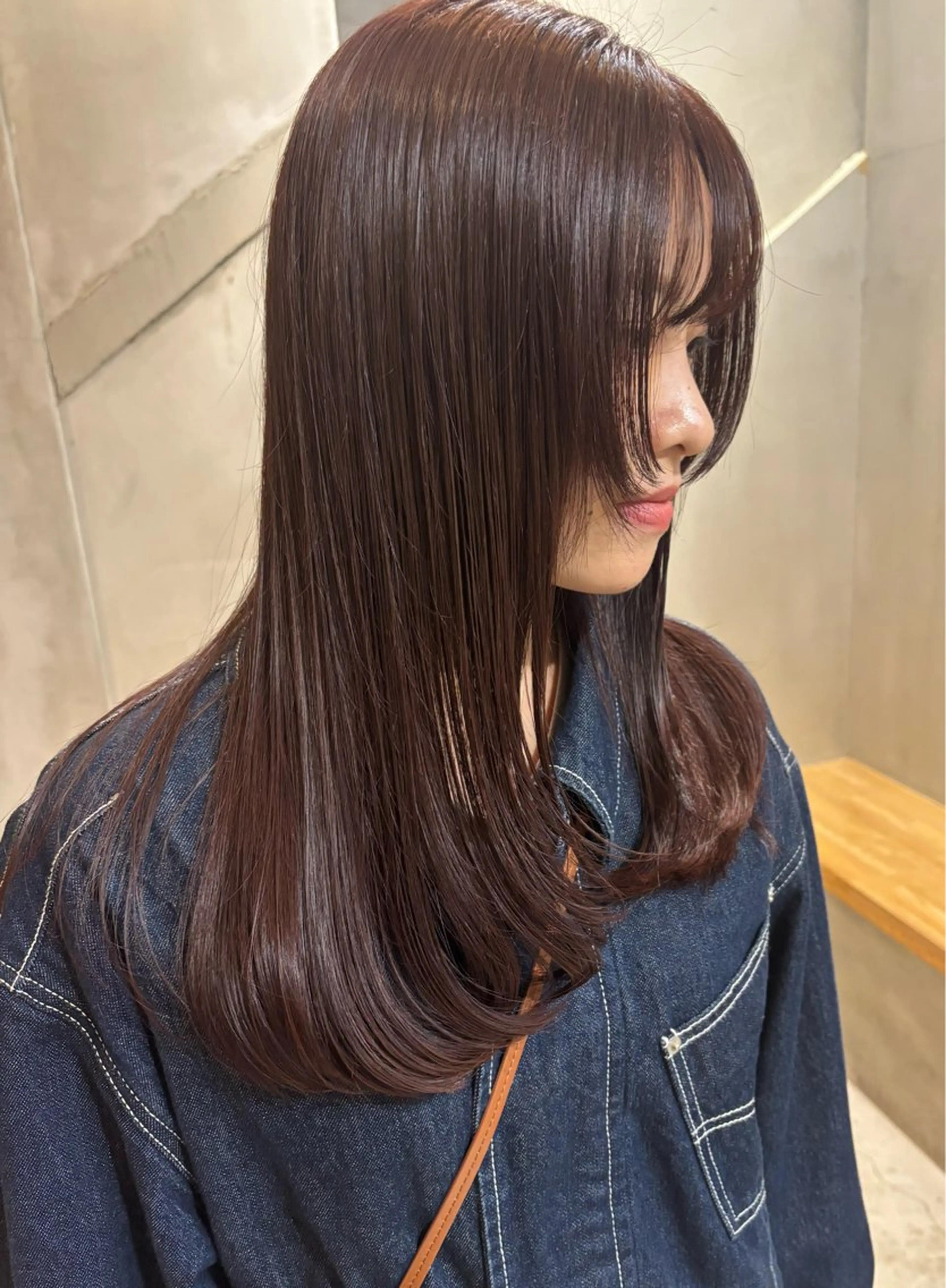 セミロング ピンクラベンダー 小西 萌々香のヘアスタイル