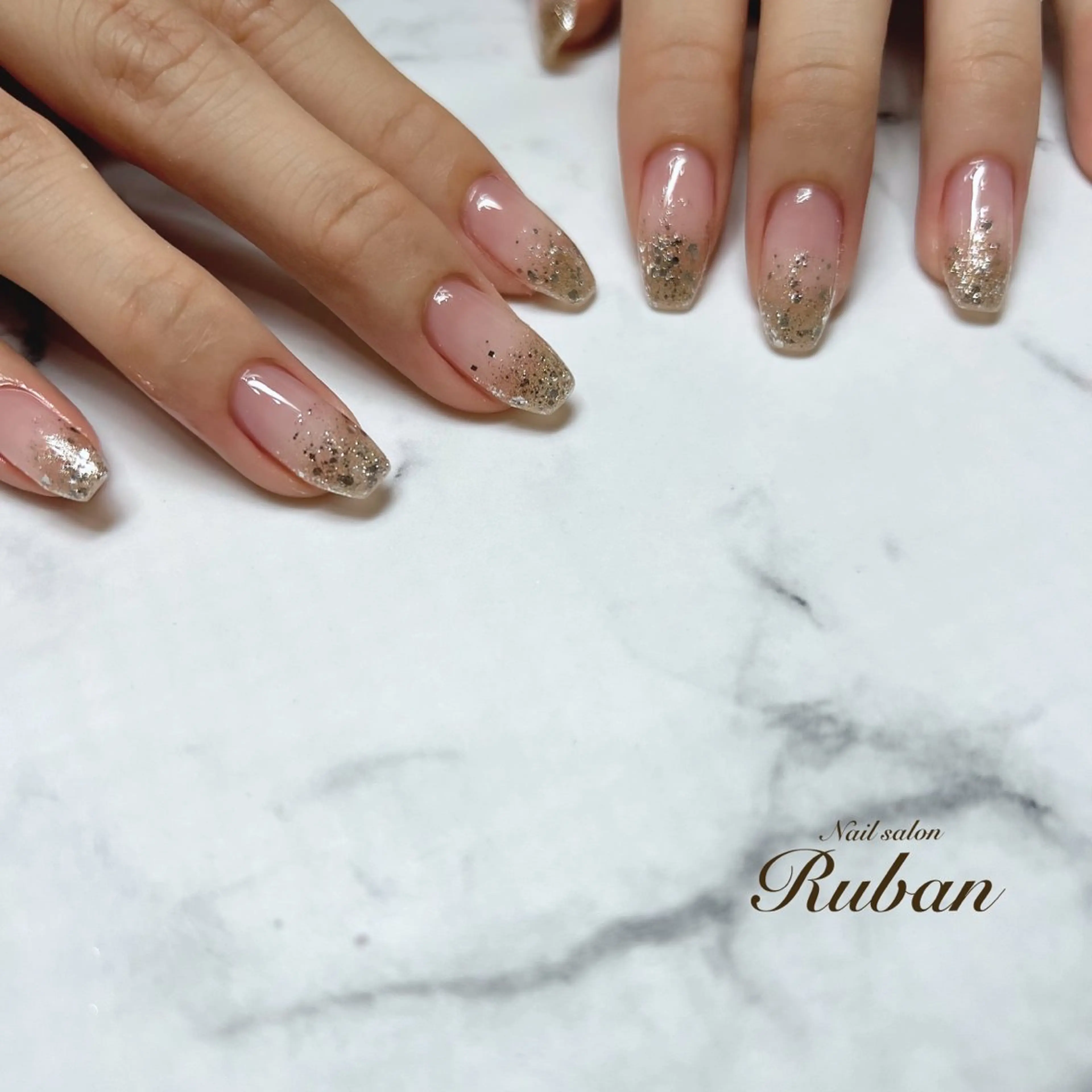 ネイル グラデーション キラキラネイル ラメ(グリッター) ラメグラデーション Nail salon Ruban所属・Nail salon Rubanのネイルデザイン