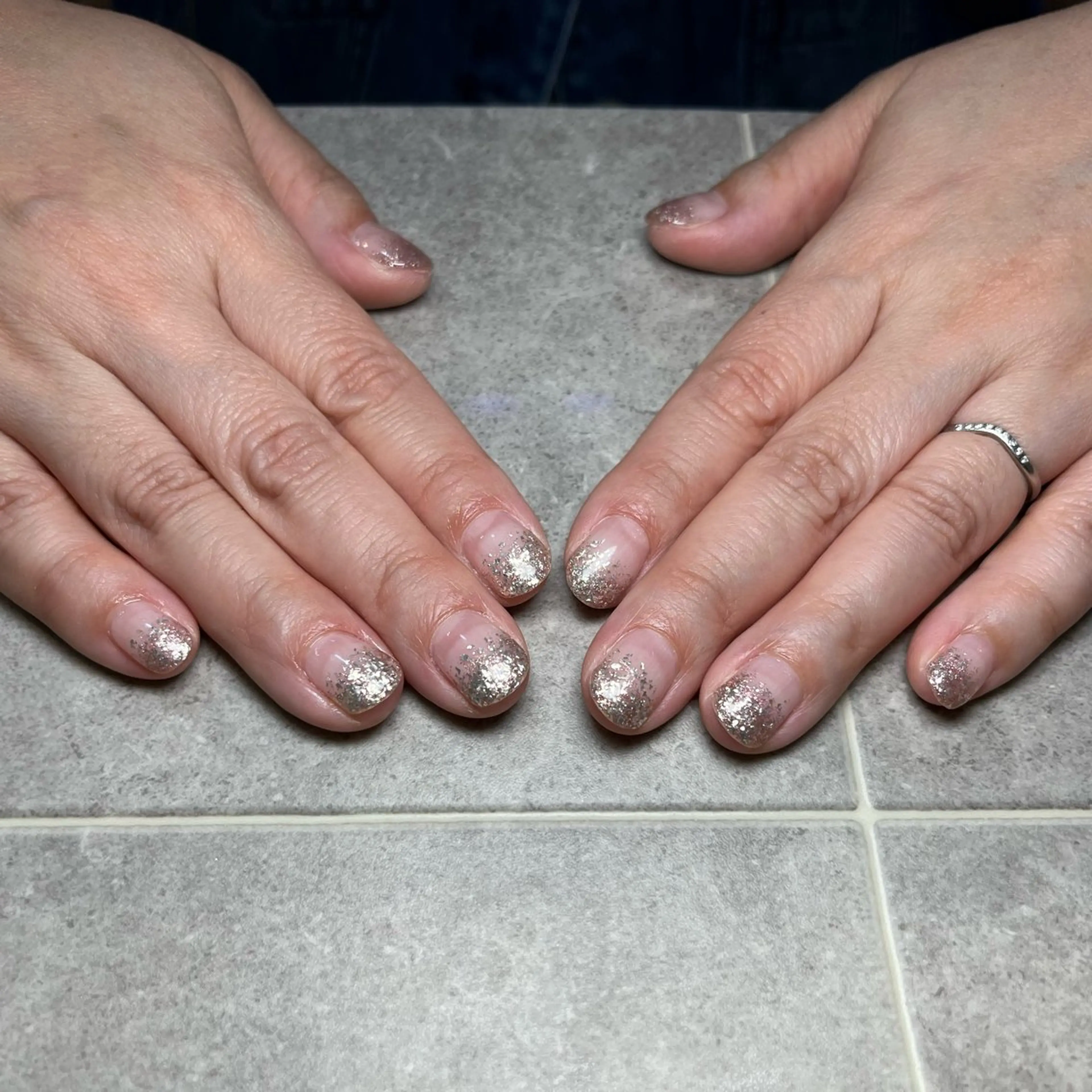 ネイル ラメ(グリッター) ラメグラデーション 🌻Sunrich Fuka🌻のネイルデザイン