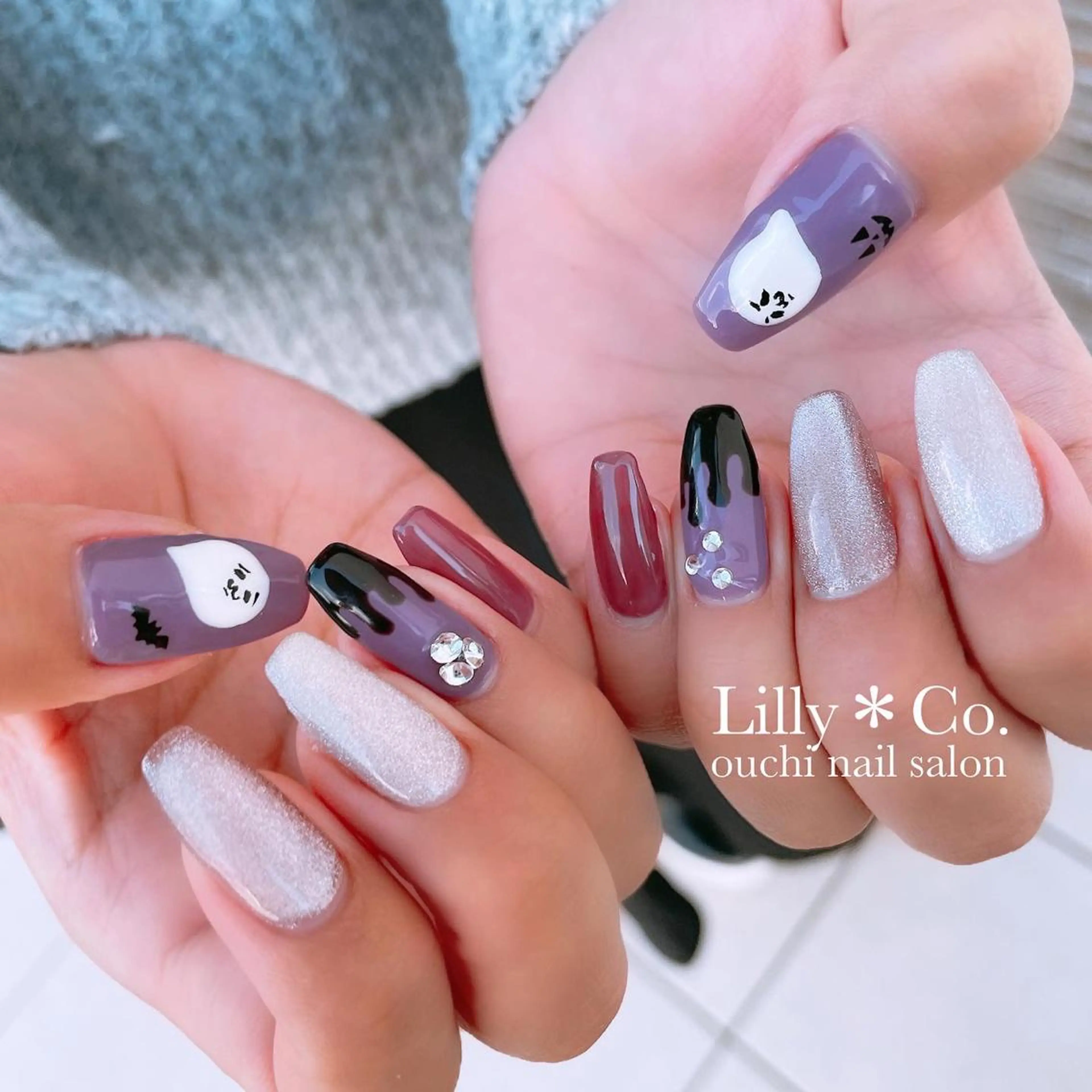 ネイル ハロウィン ハンドネイル ハンドケア Lilly Co.のネイルデザイン