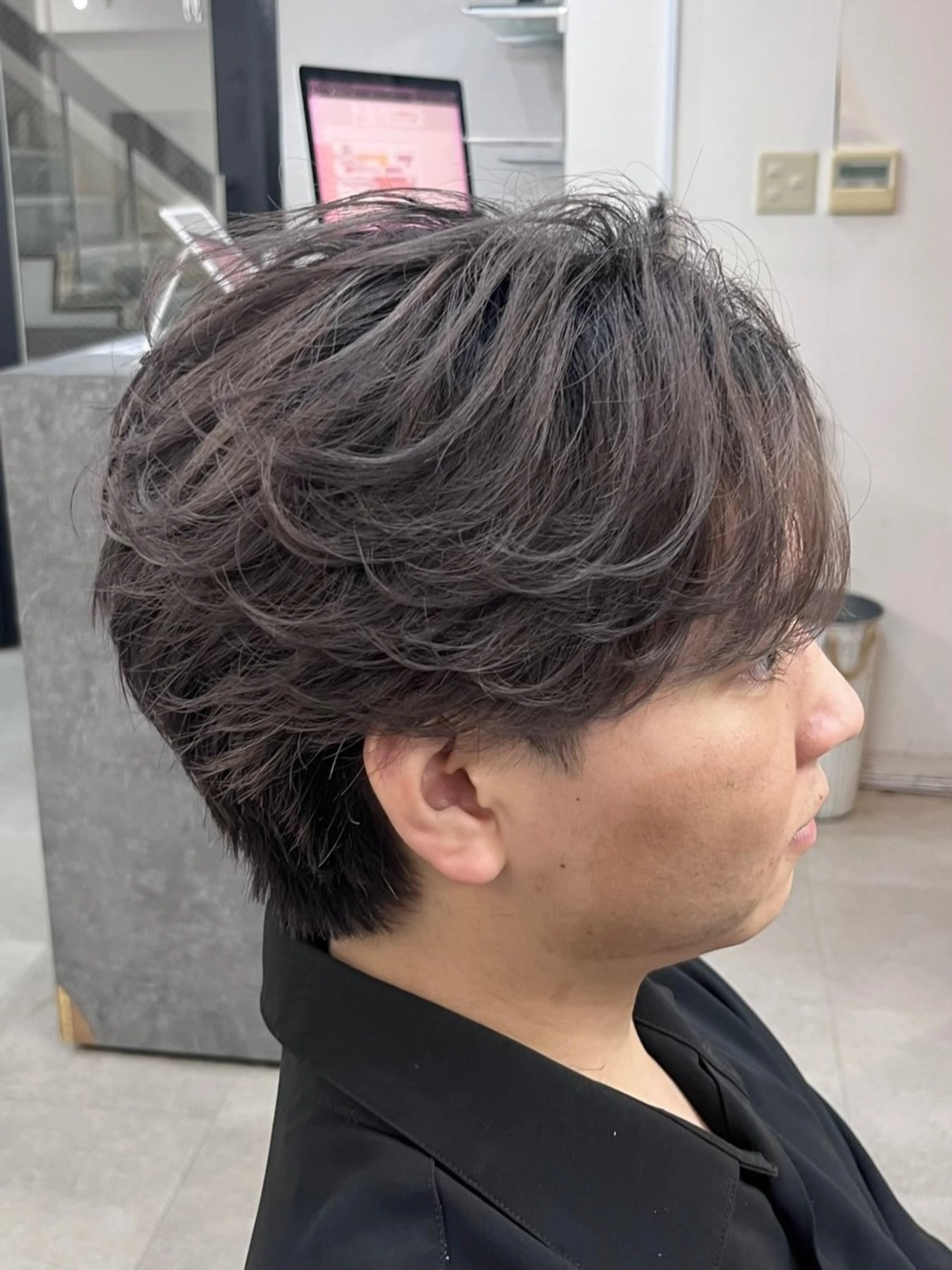 ショート ショートヘア 縮毛矯正 AI TOKYO men's 渋谷所属・カマタ ハルキのヘアスタイル