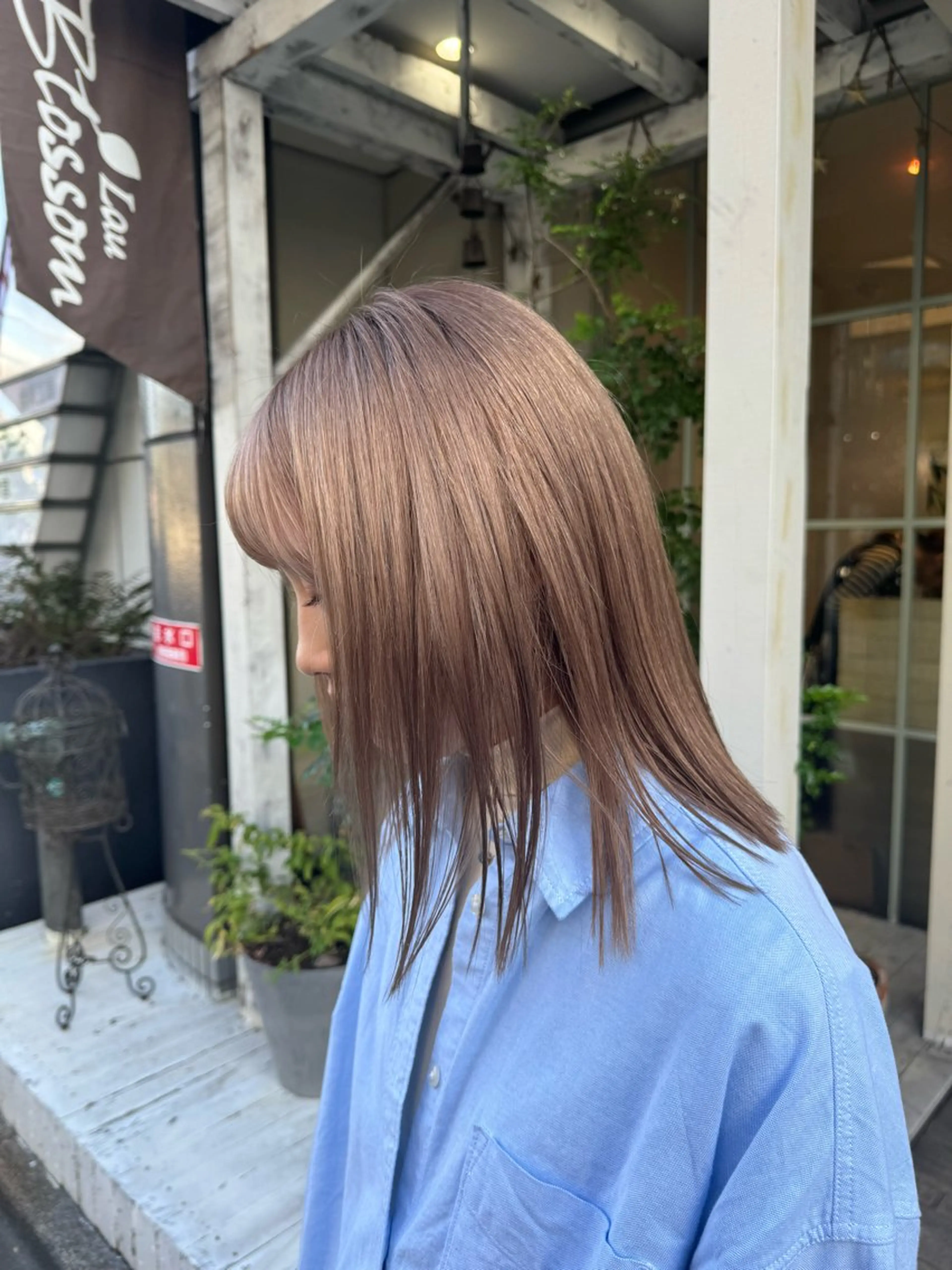 ミディアム カラー カット ヘアカラー トリートメント 入江 允のヘアスタイル