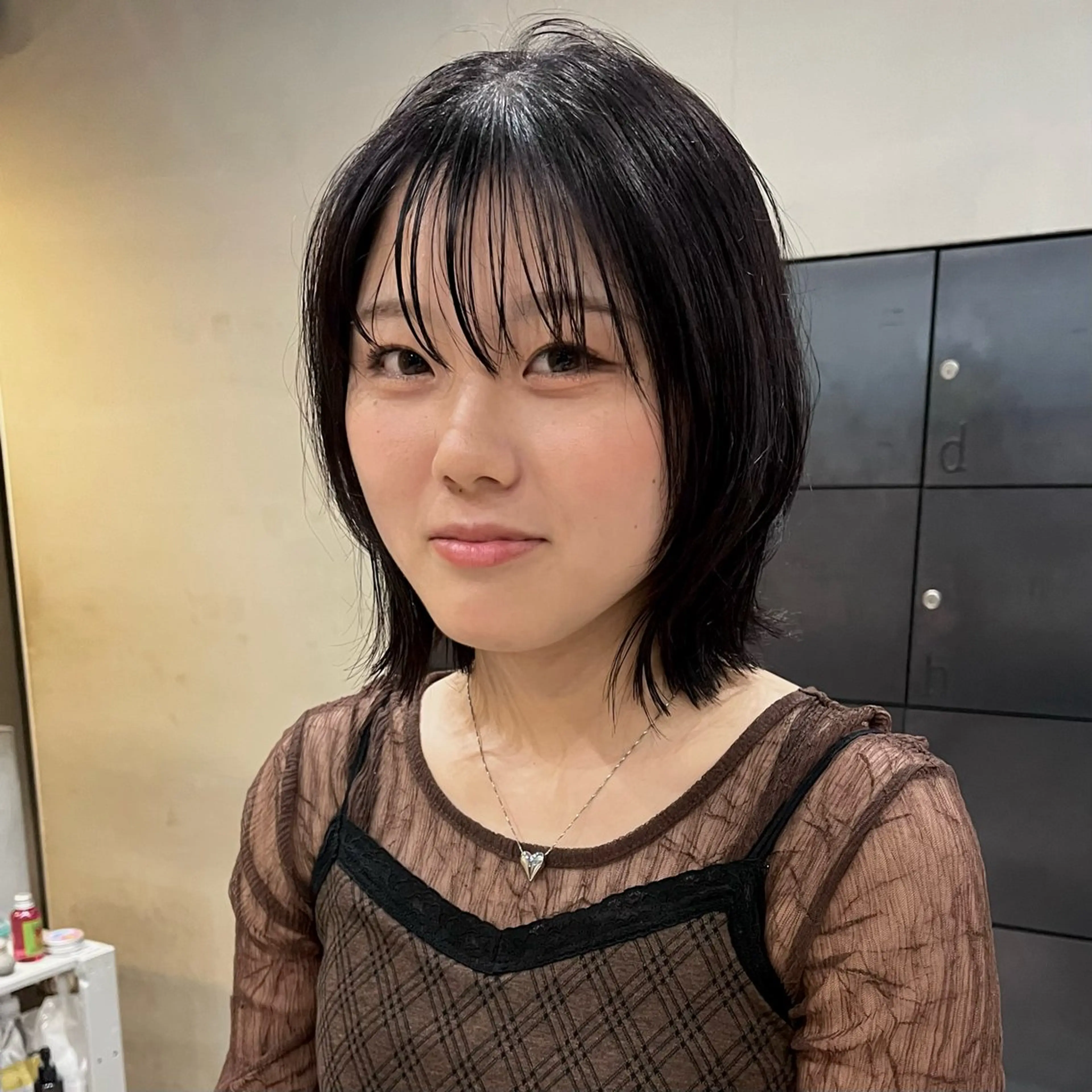 ミディアム なな/ICI/レイヤ ーパーマ/ボブのヘアスタイル