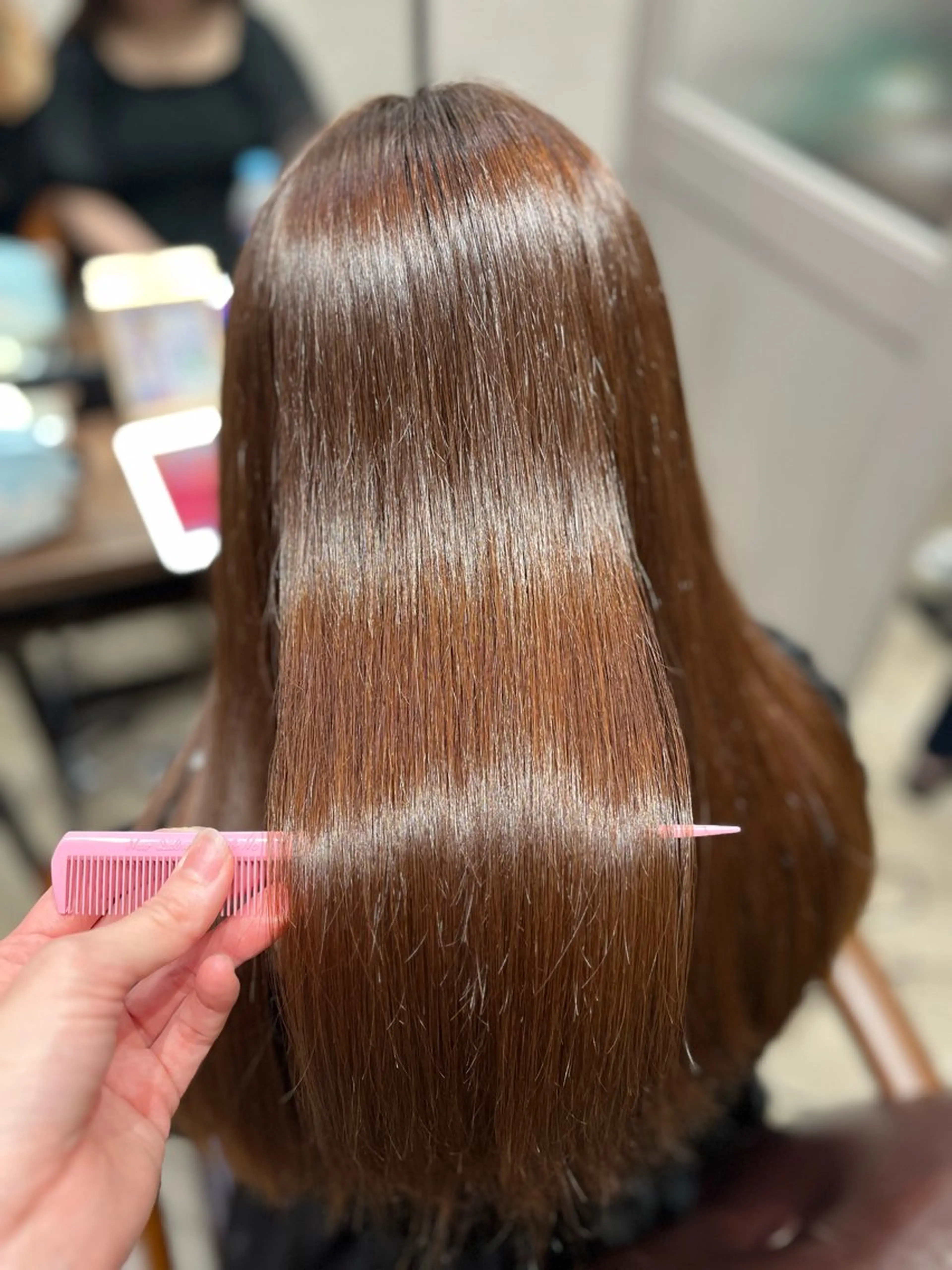 ロング パーマ 縮毛矯正 カット 縮毛矯正 トリートメント 🫧ぷる艶カラー🫧 Yuubi🦩のヘアスタイル