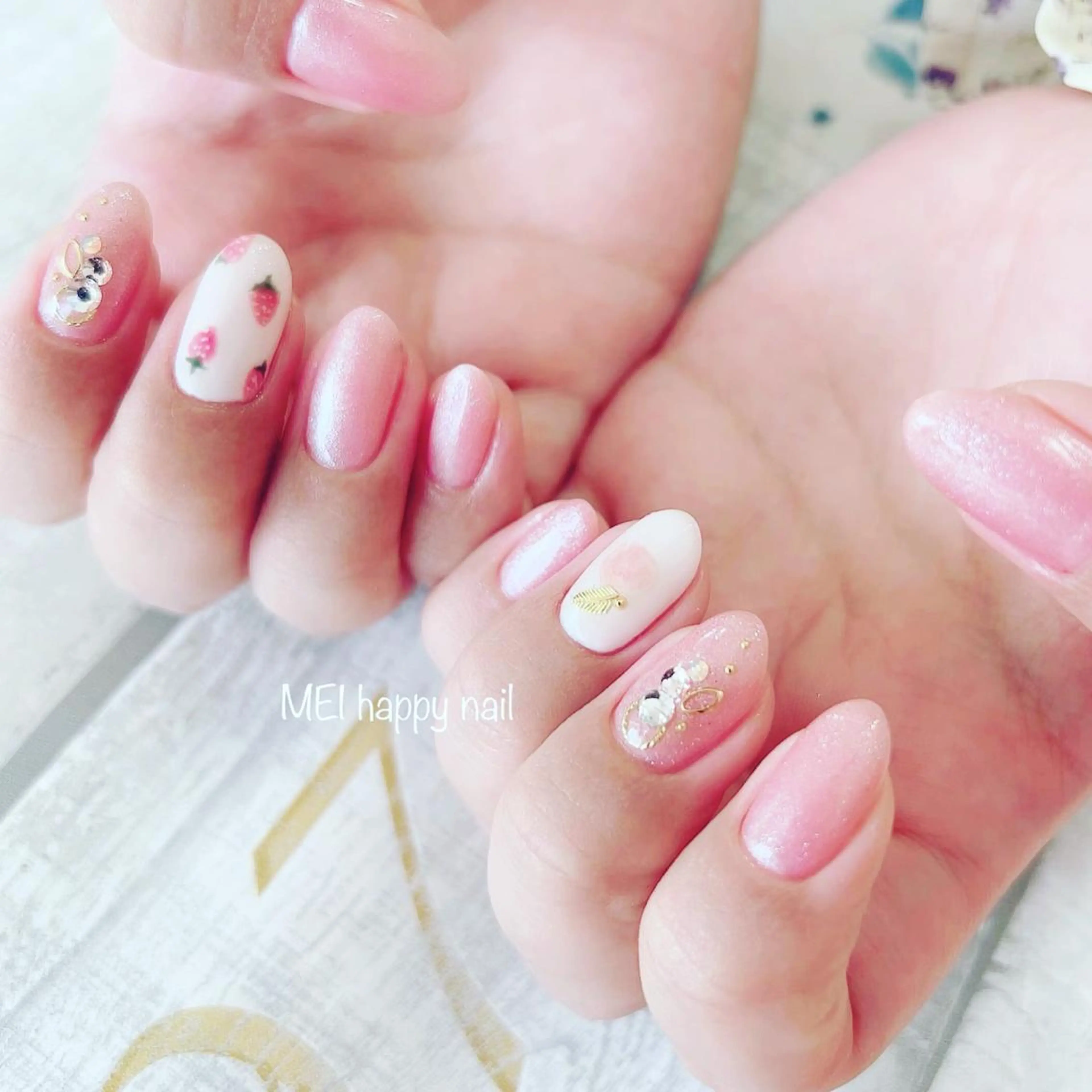 ネイル 北浦和 自爪育成ケアのネイルデザイン