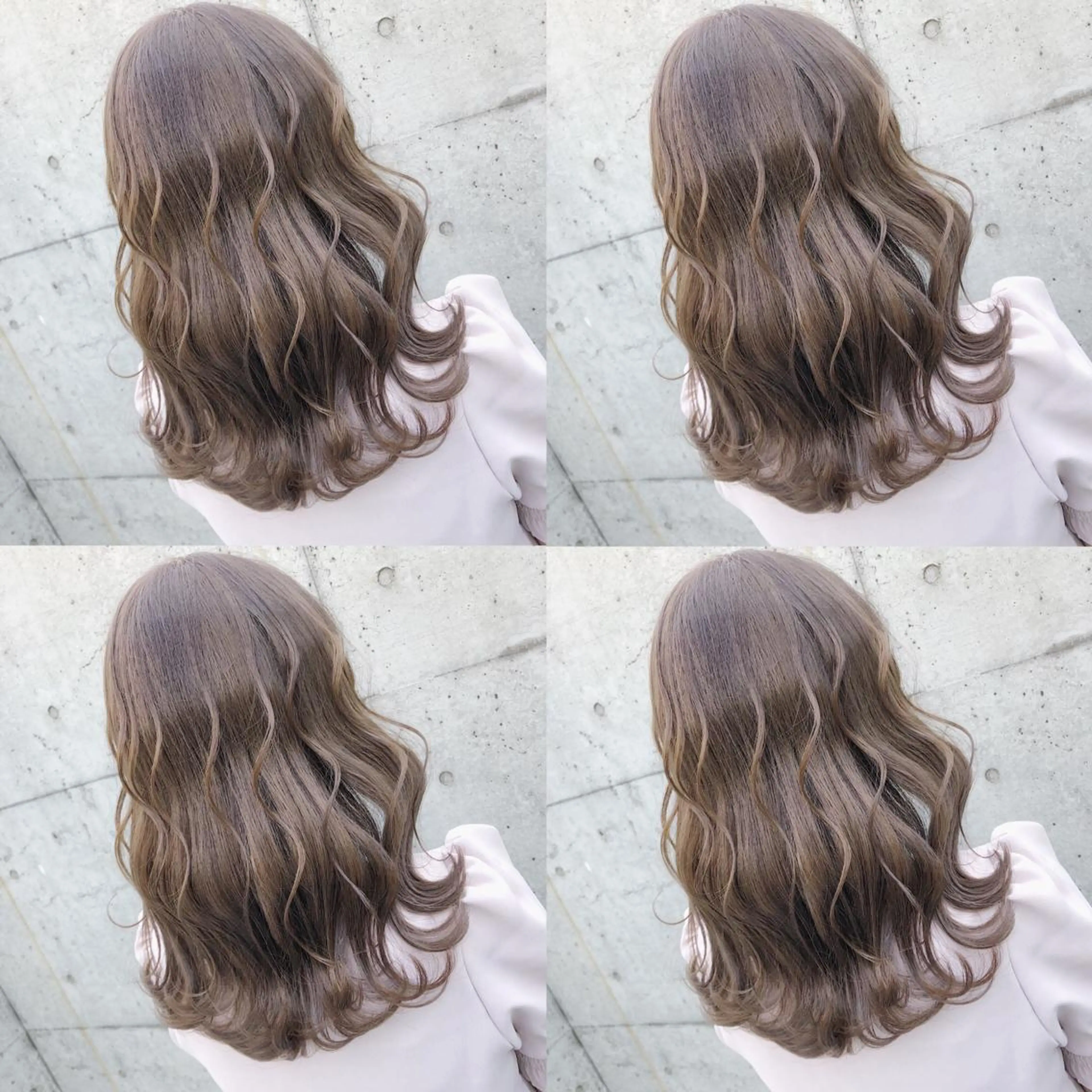 ロング カラー ヘアアレンジ メンズ キッズ ヘアカラー 💟Chloe原宿店 🩶ハイトーンのヘアスタイル