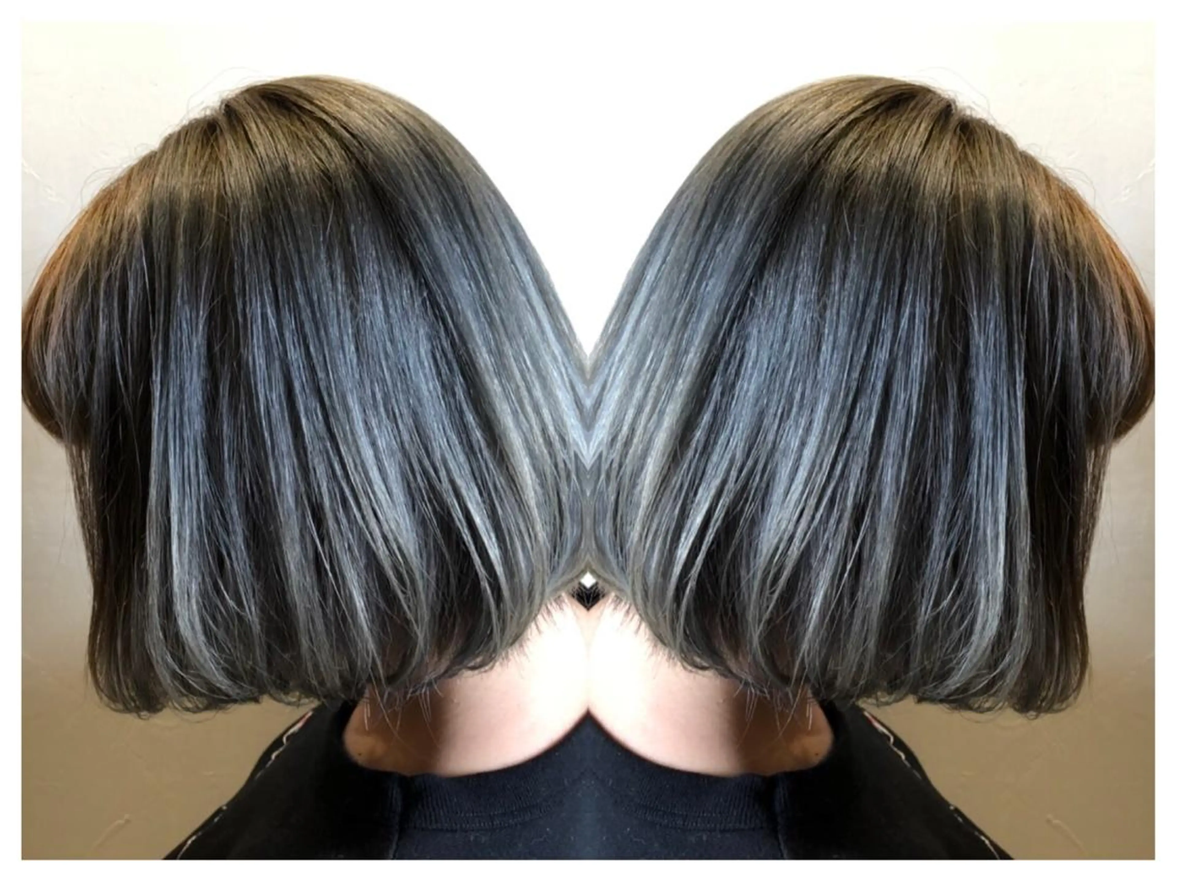 ミディアム カラー アッシュ グラデーションカラー シルバー シルバーアッシュ ヘアカラー 髪質改善/痛ませ ないカラー/西村航大のヘアスタイル