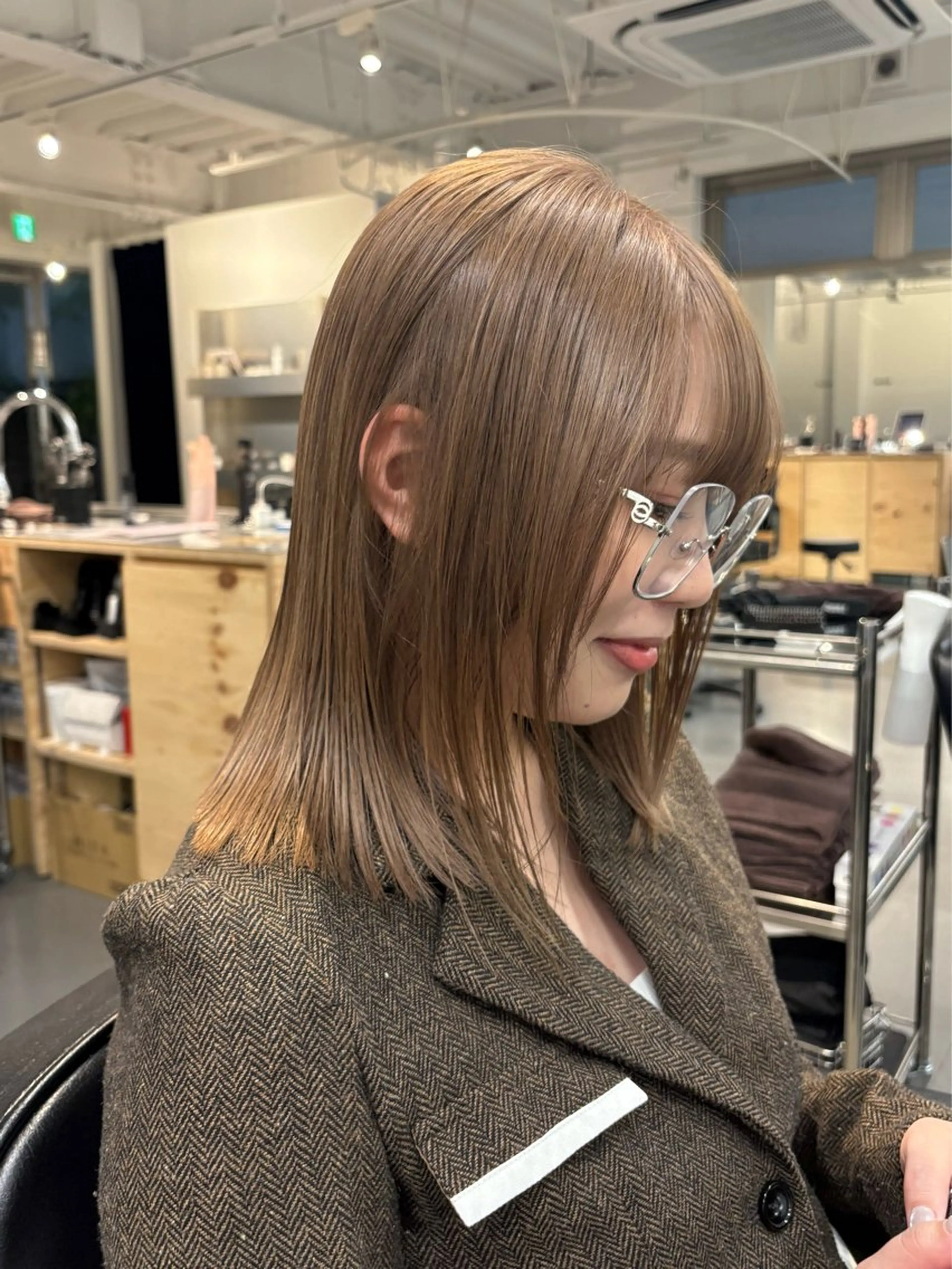 ミディアム カラー カット ヘアカラー トリートメント 村田 りょうやのヘアスタイル