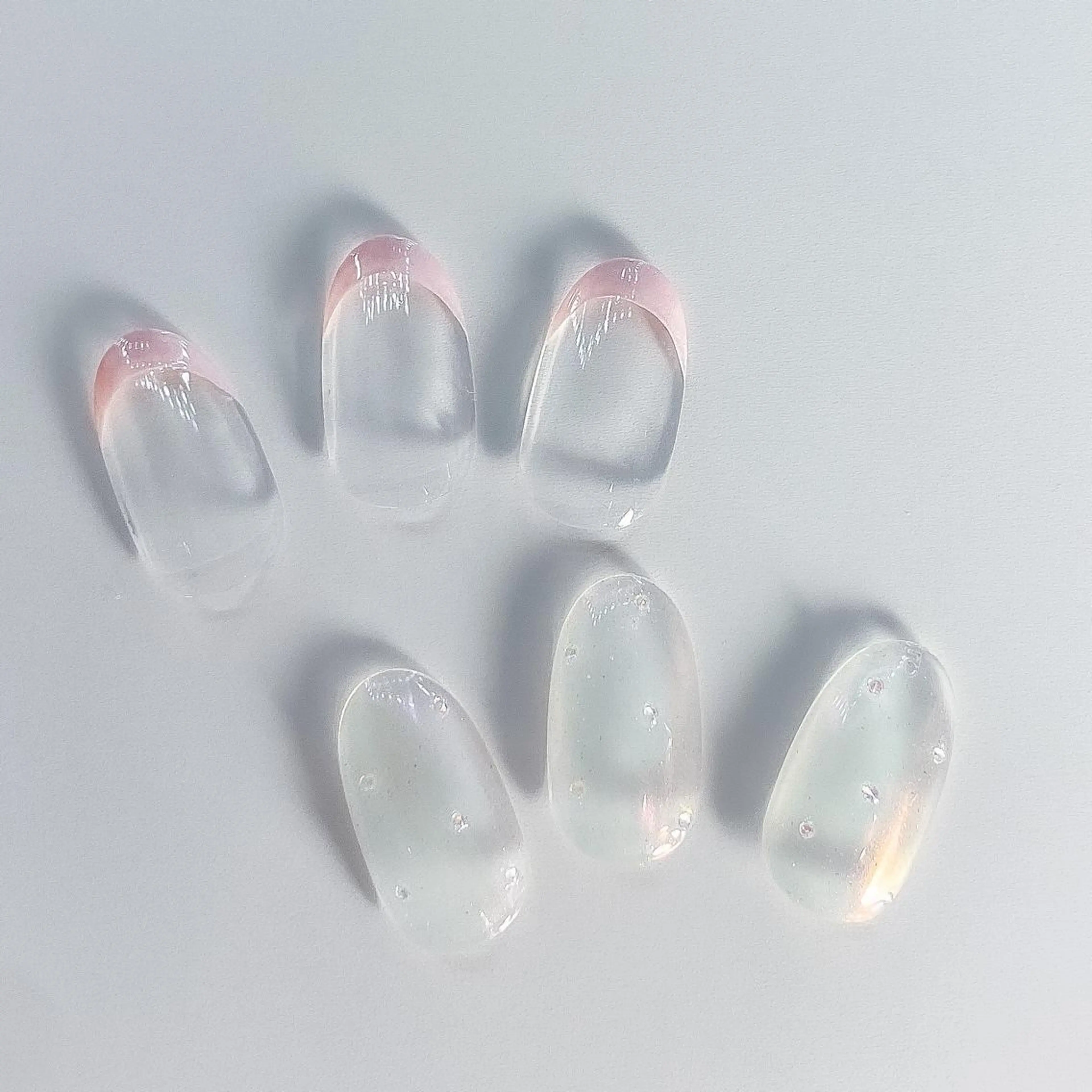 ネイル フレンチネイル シンプルネイル ストーンネイル mew mew kotomiのネイルデザイン