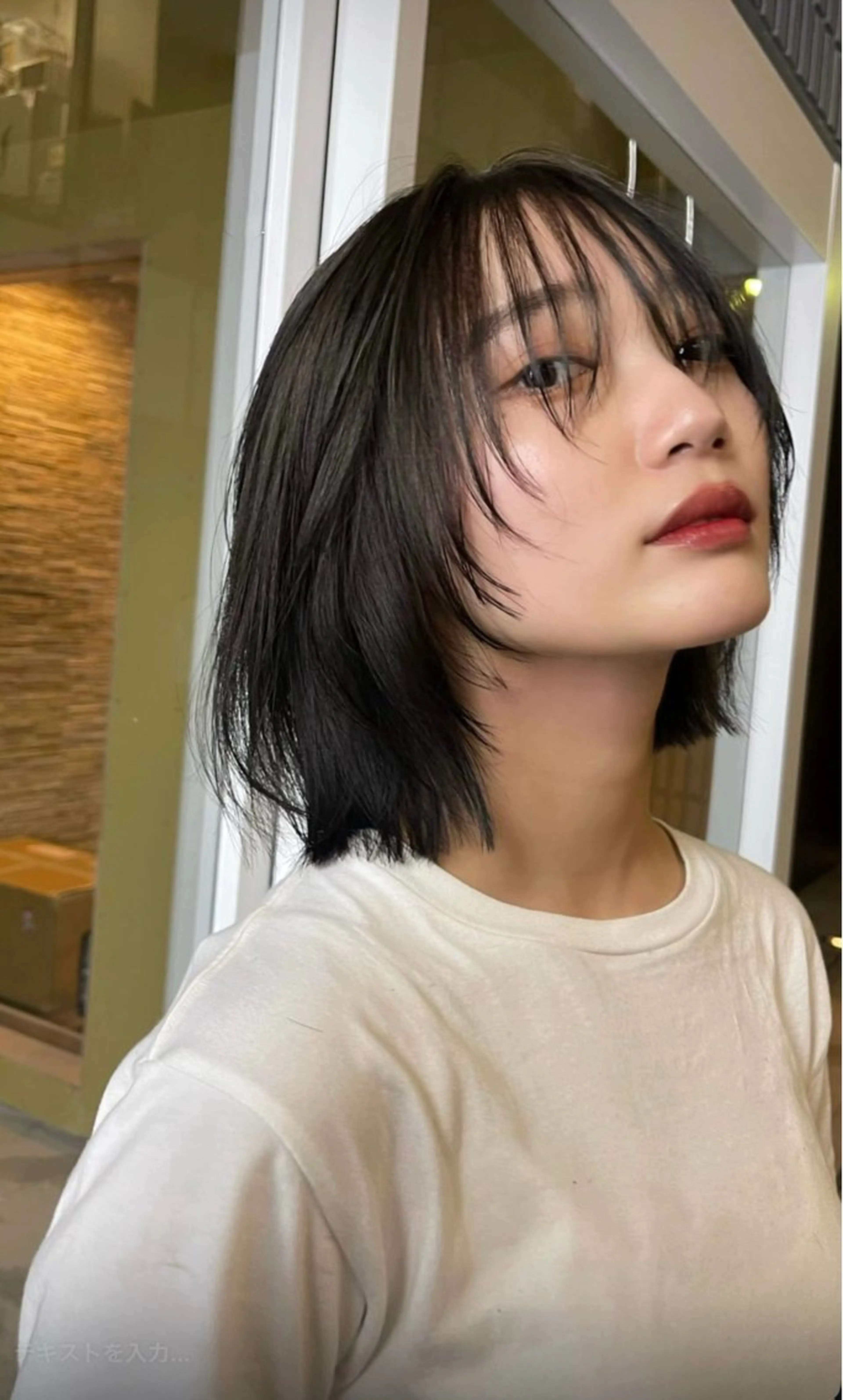 ミディアム カラー パーマ ヘアアレンジ レイヤー/韓国/透明 感/Shionのヘアスタイル