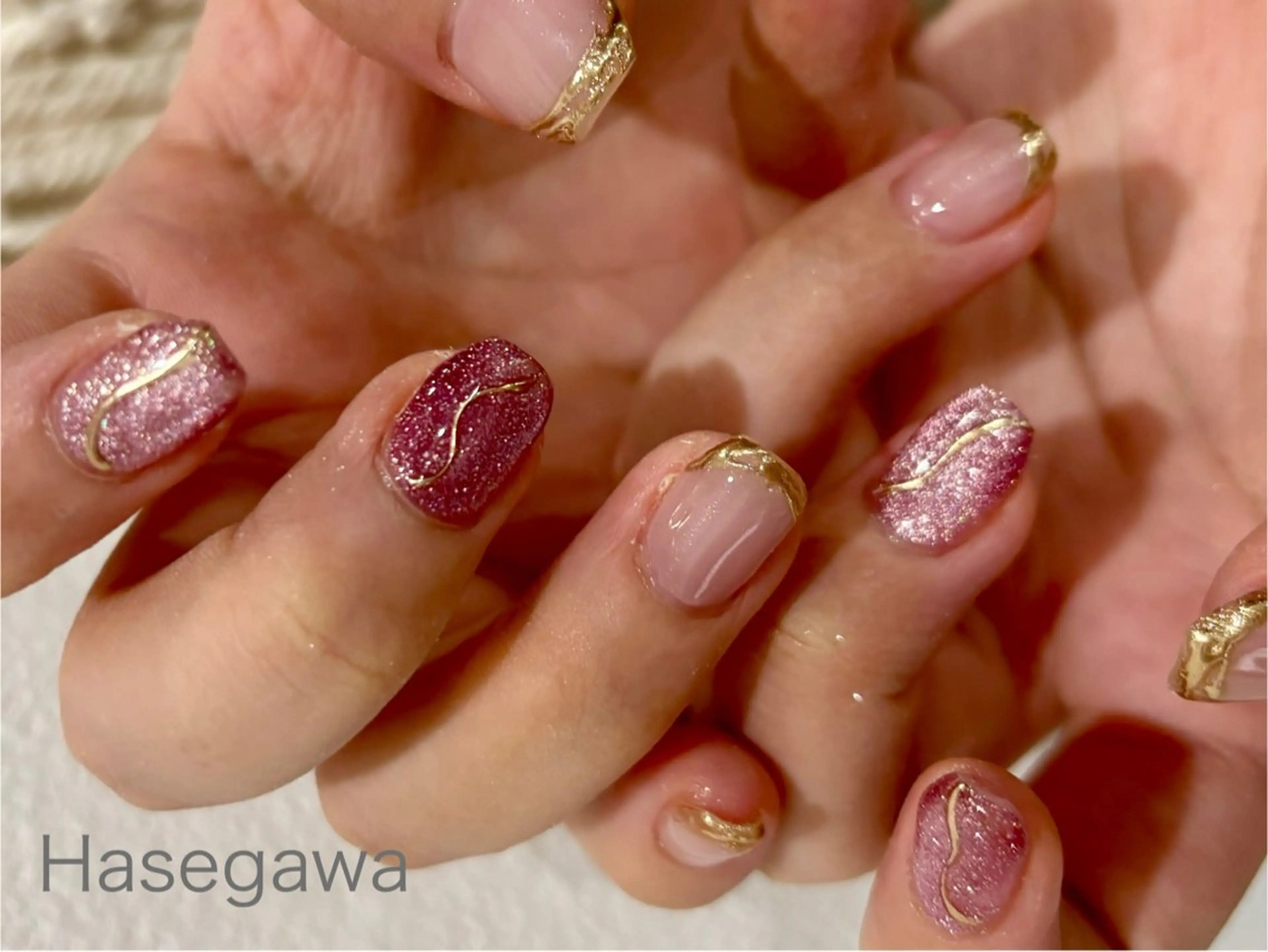 ネイル アートネイル マグネットネイル ミラーネイル ハンドネイル DROP所属・DROP 長谷川のネイルデザイン