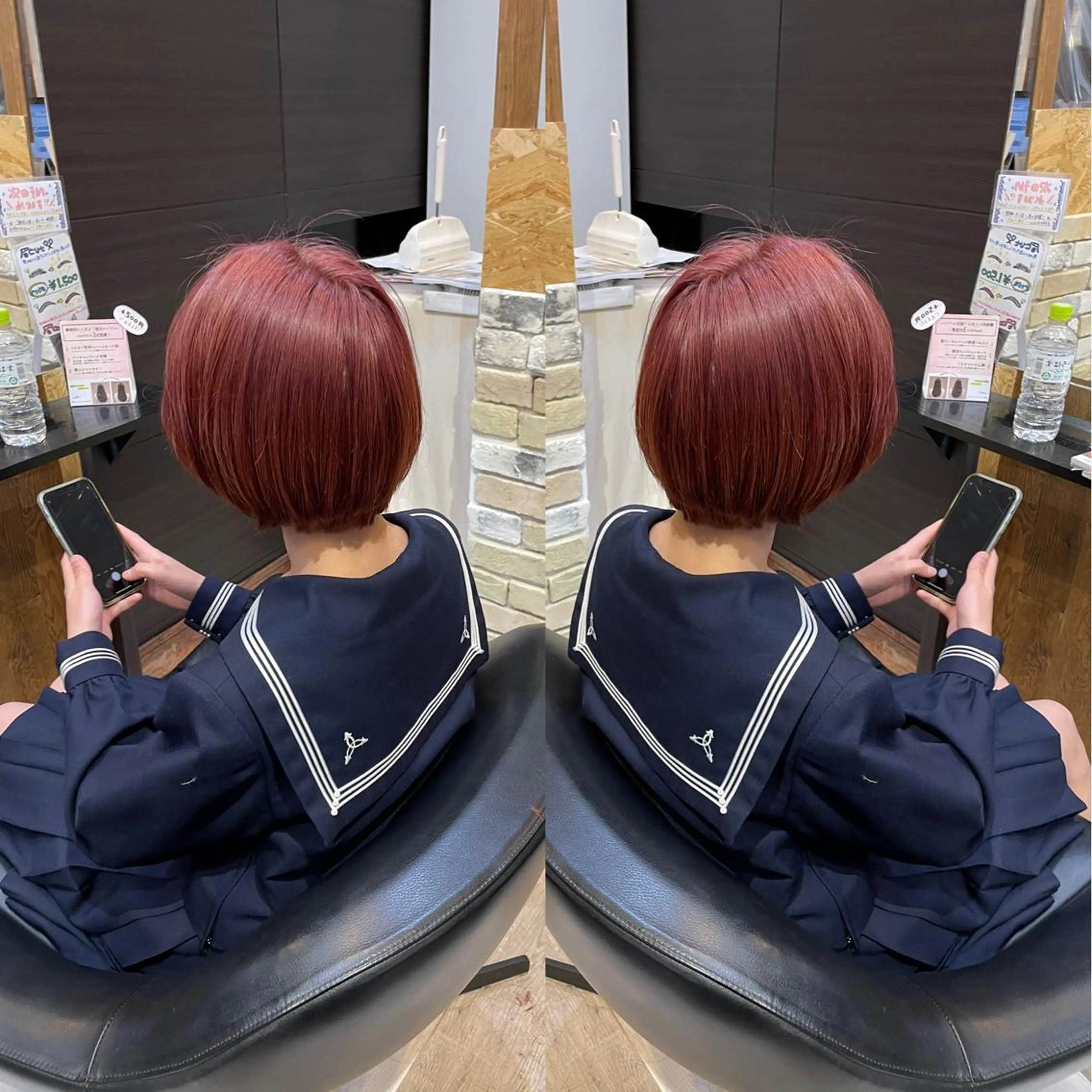 ショート カラー 卒業式のヘアスタイル 正分 真美のヘアスタイル