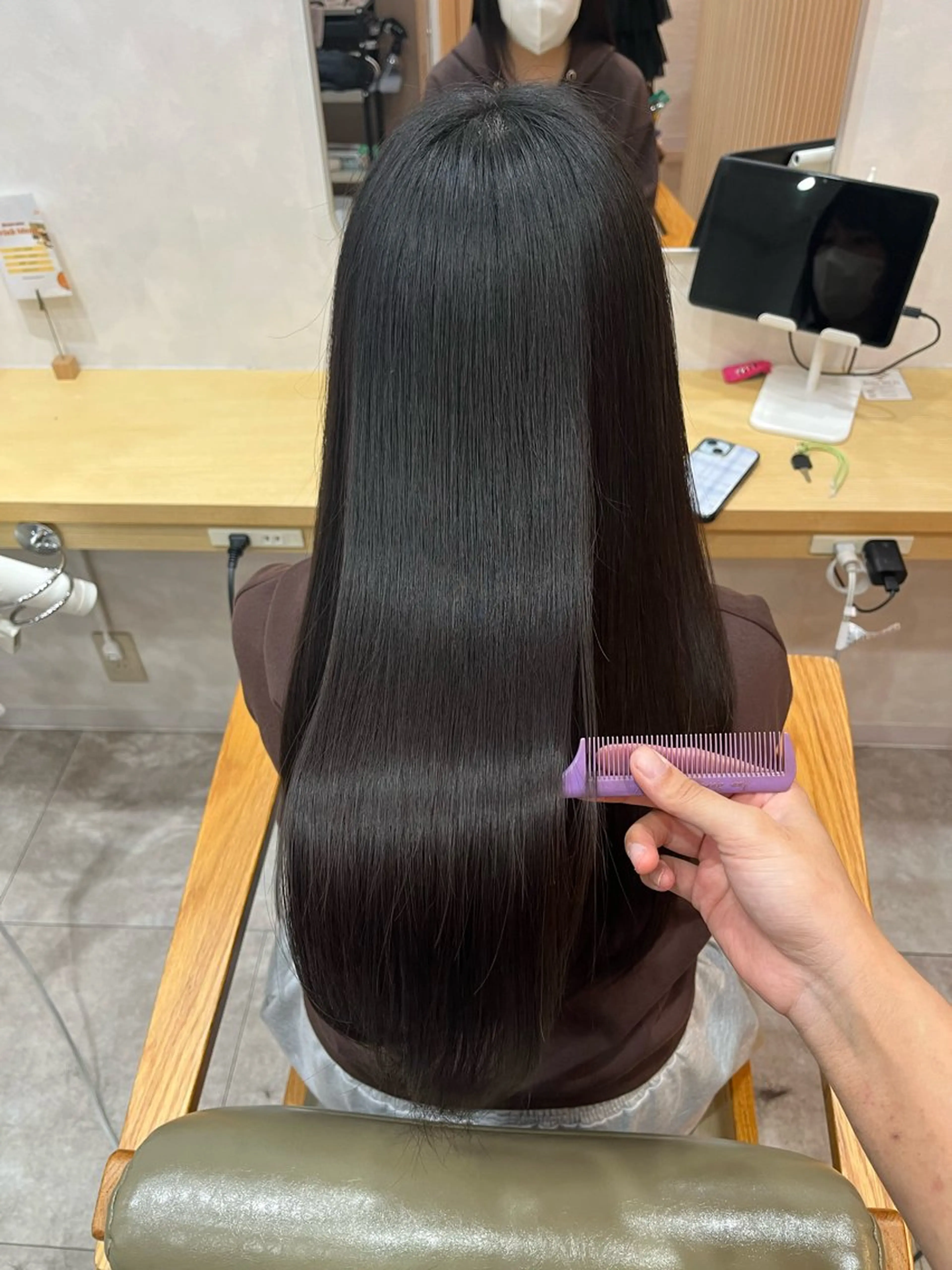 ロング 縮毛矯正 トリートメント 髪質改善/レイヤー/ ボブ/磯野史歩のヘアスタイル