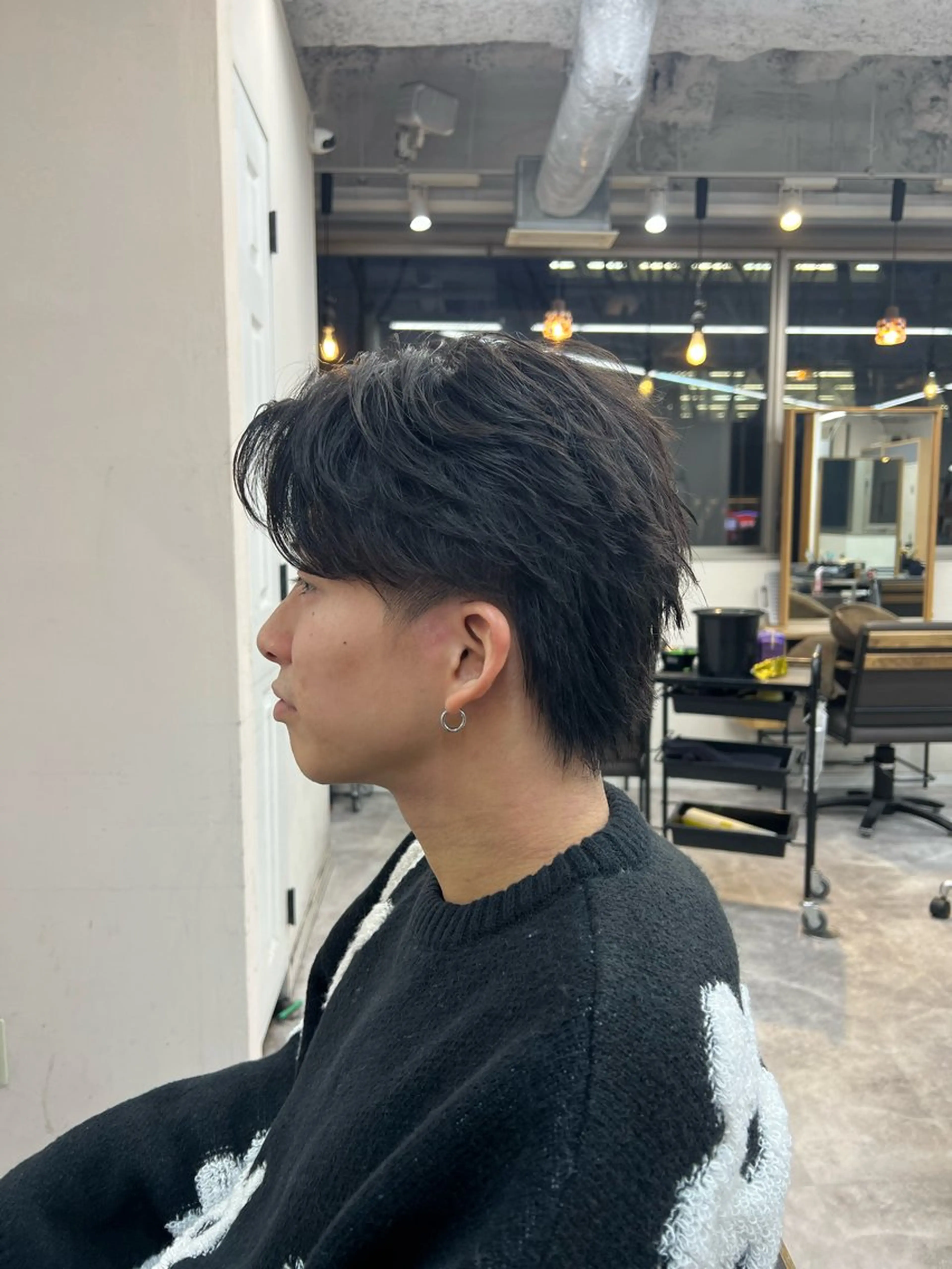 ミディアム パーマ メンズ DIECESHIBUYA.所属・メンズカット/ 似合わせ/比嘉のヘアスタイル